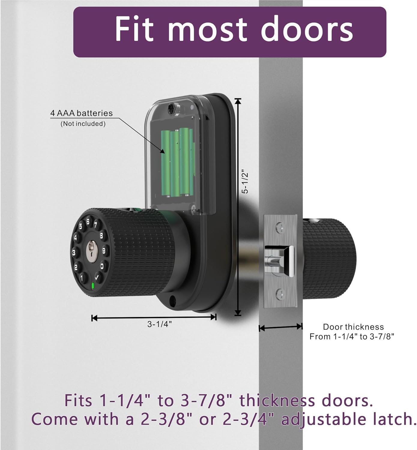 Two-Way Door Security with Fingerprint Keypad Entry