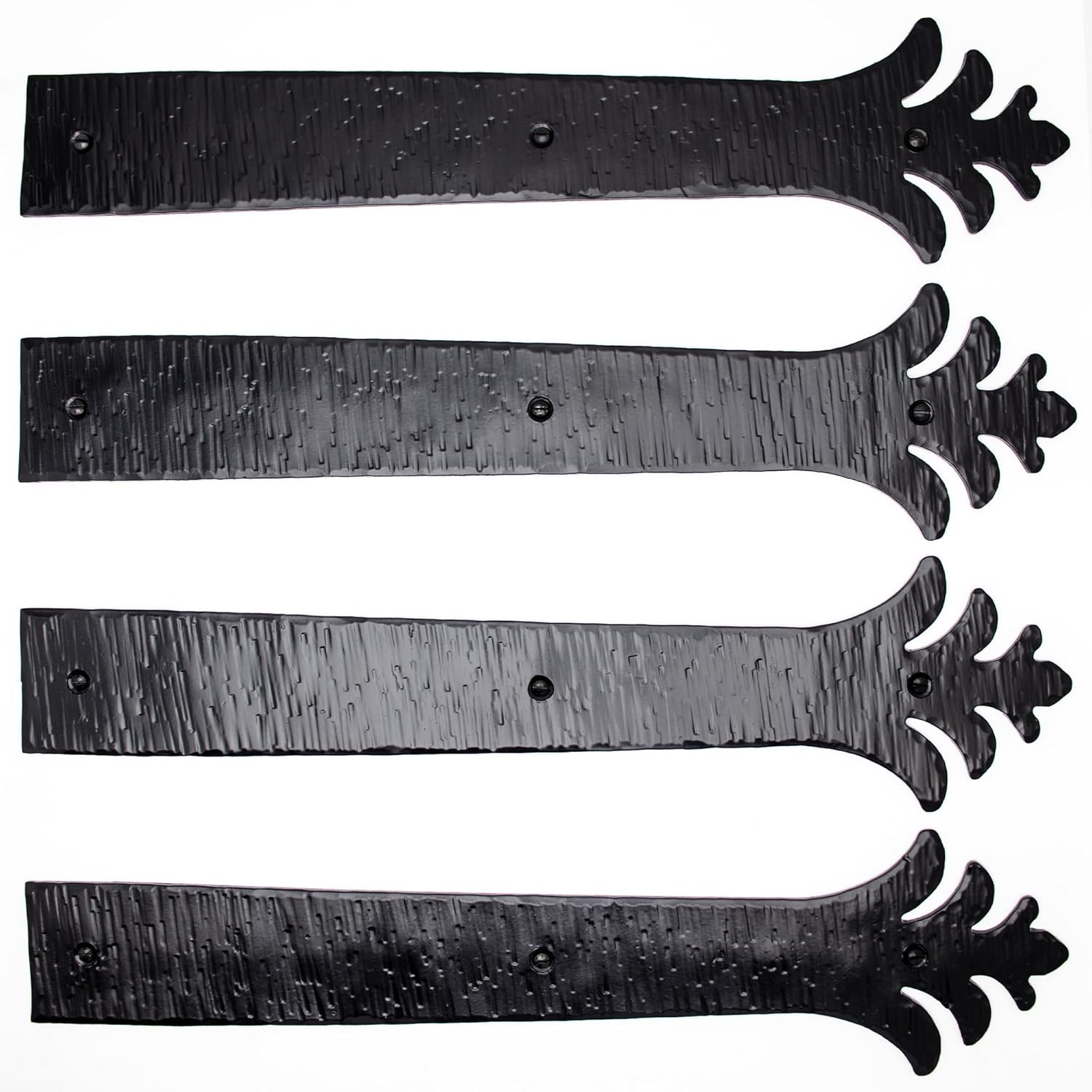 4 Pack 16 Inch Black Faux Strap Hinges Handcrafted Rustic Iron Farmhouse hinges