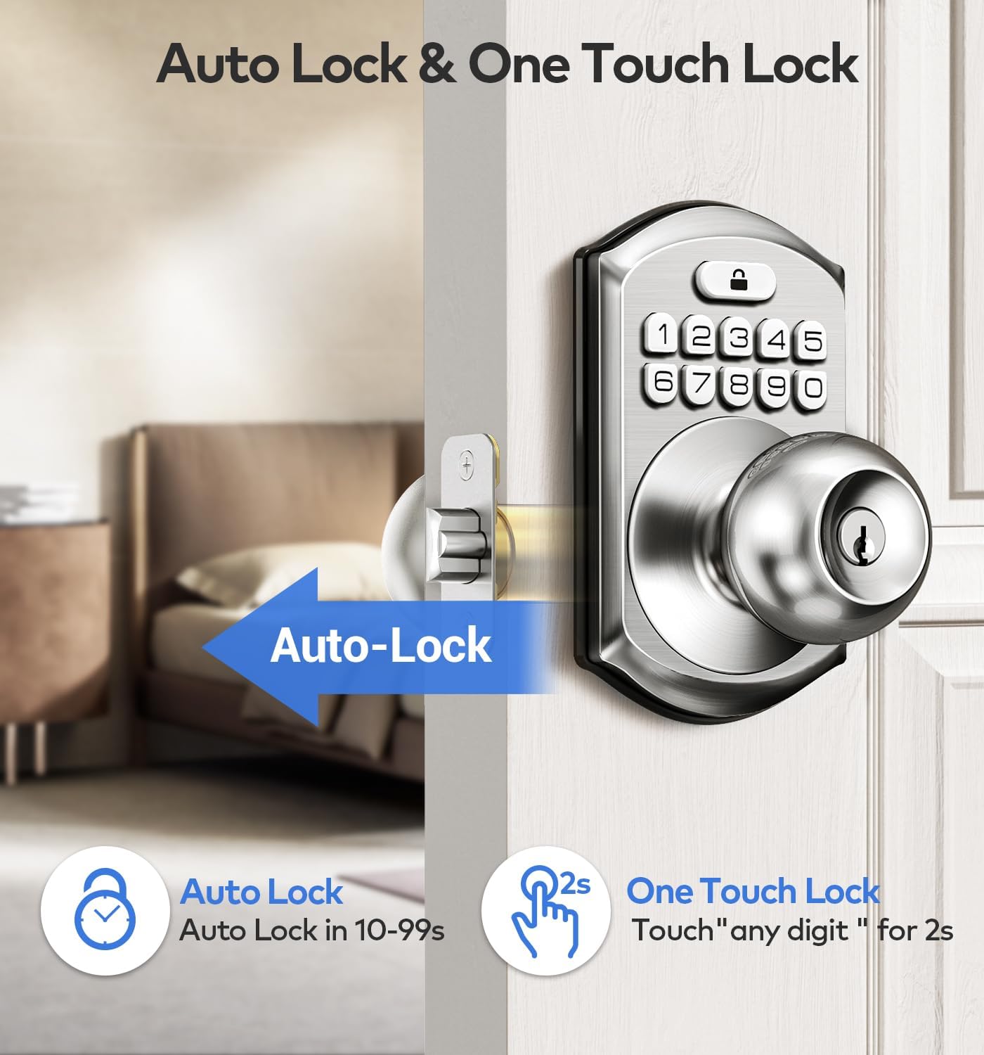 decessor Deadbolt with Keyless Keypad Entry and One-Time Code Security