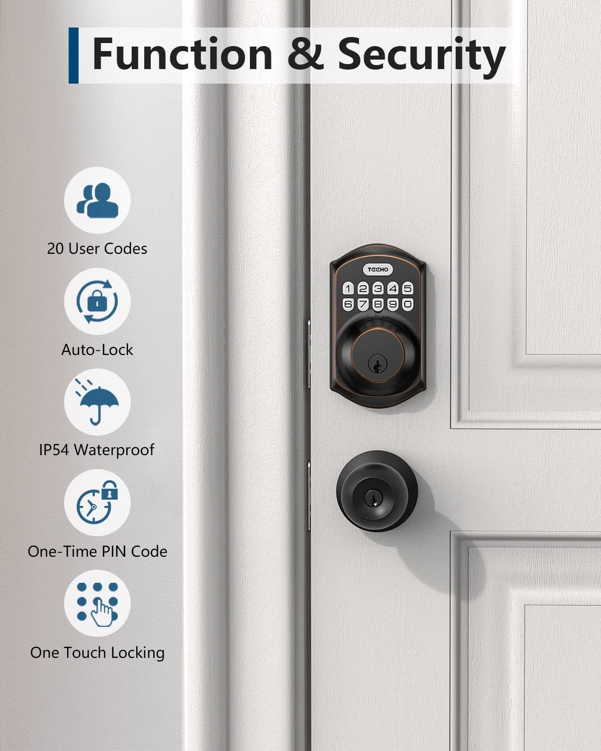 Smart Keyless Entry Door Lock with Keypad