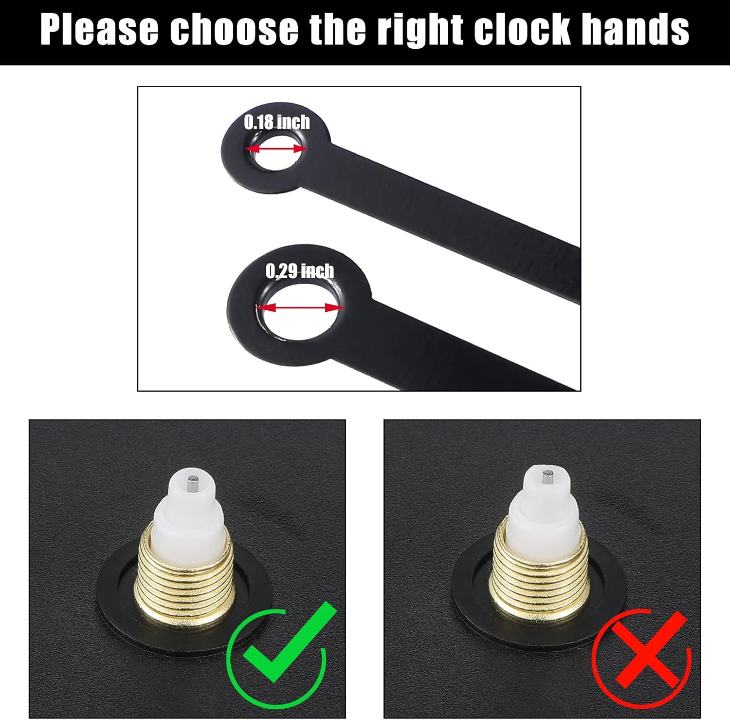 10 Stylish Black Clock Hands for Repair Aluminum Parts DIY Replacement