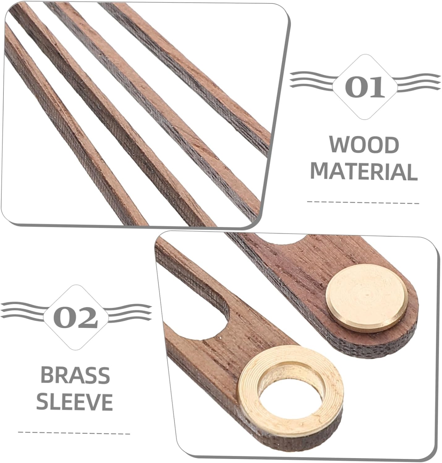 5-Set Wooden Clock Hands Kit