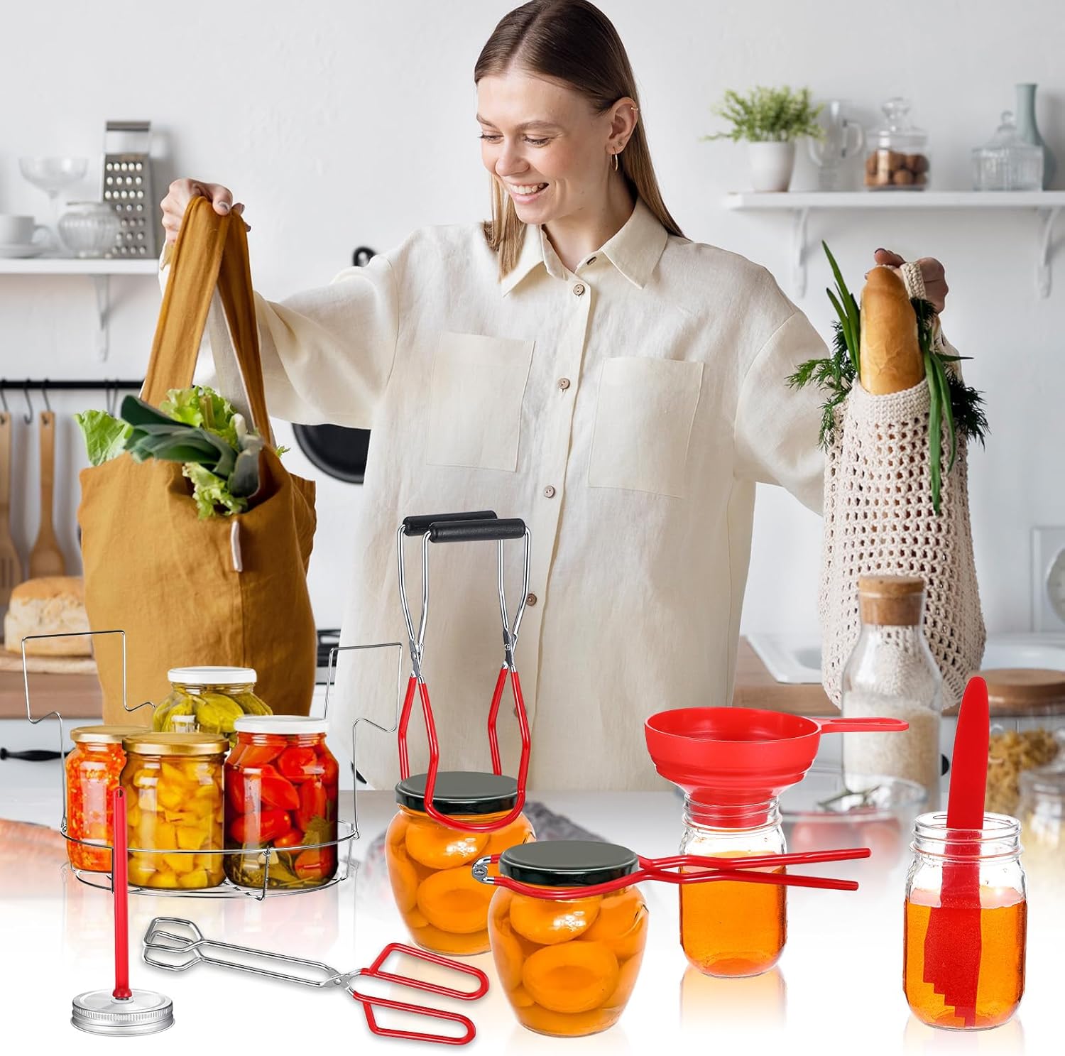 Complete Stainless Steel Canning Kit - Multifunctional Canning Tools for Home Cooks