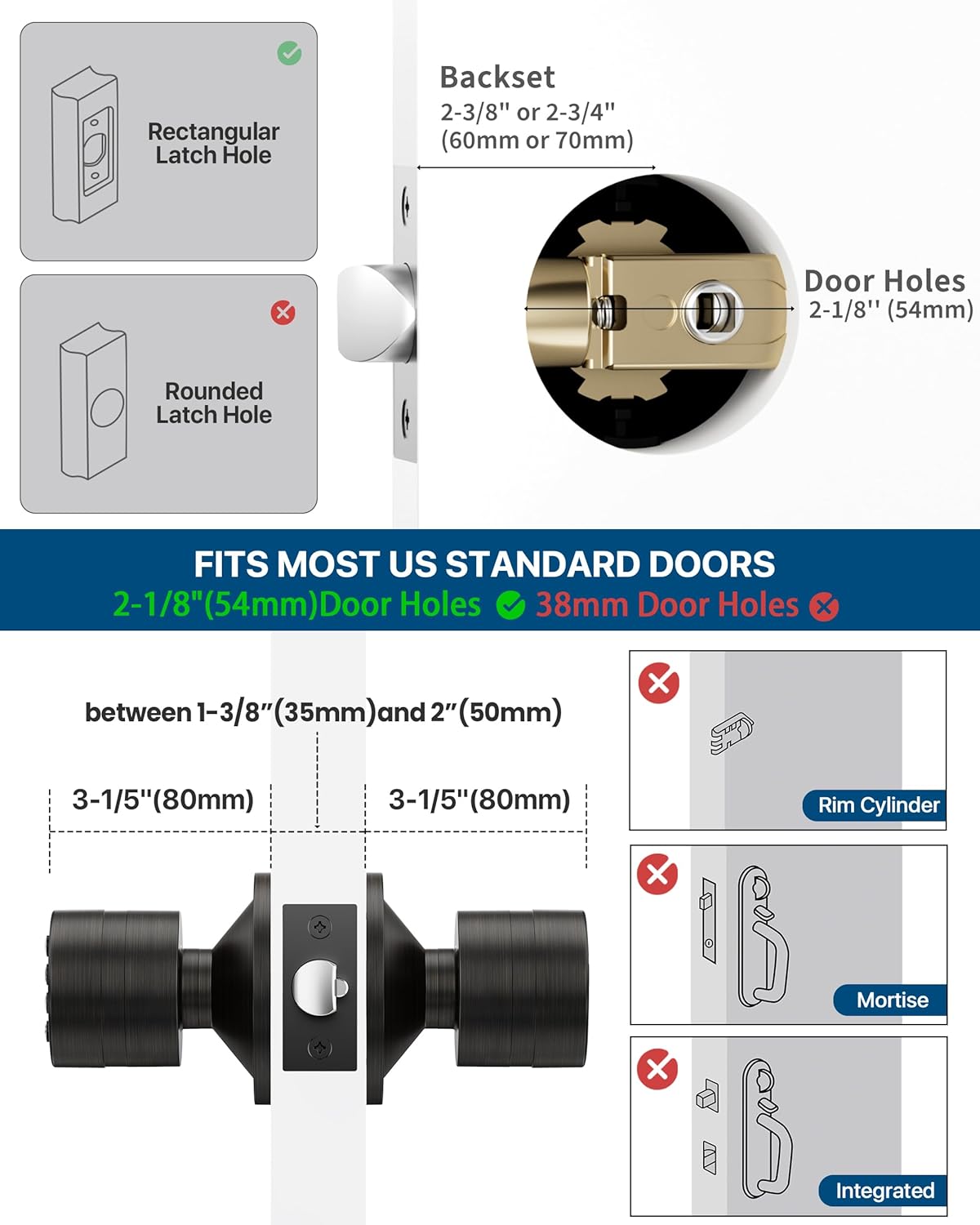 HIDALIFE Door Knob with Keypad Smart Secure and Easy to Use