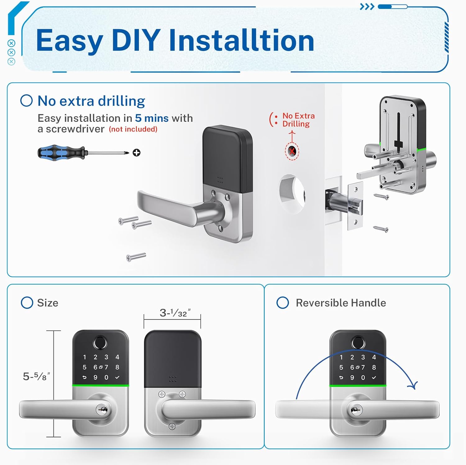 KUCACCI Smart Keypad Door Lock