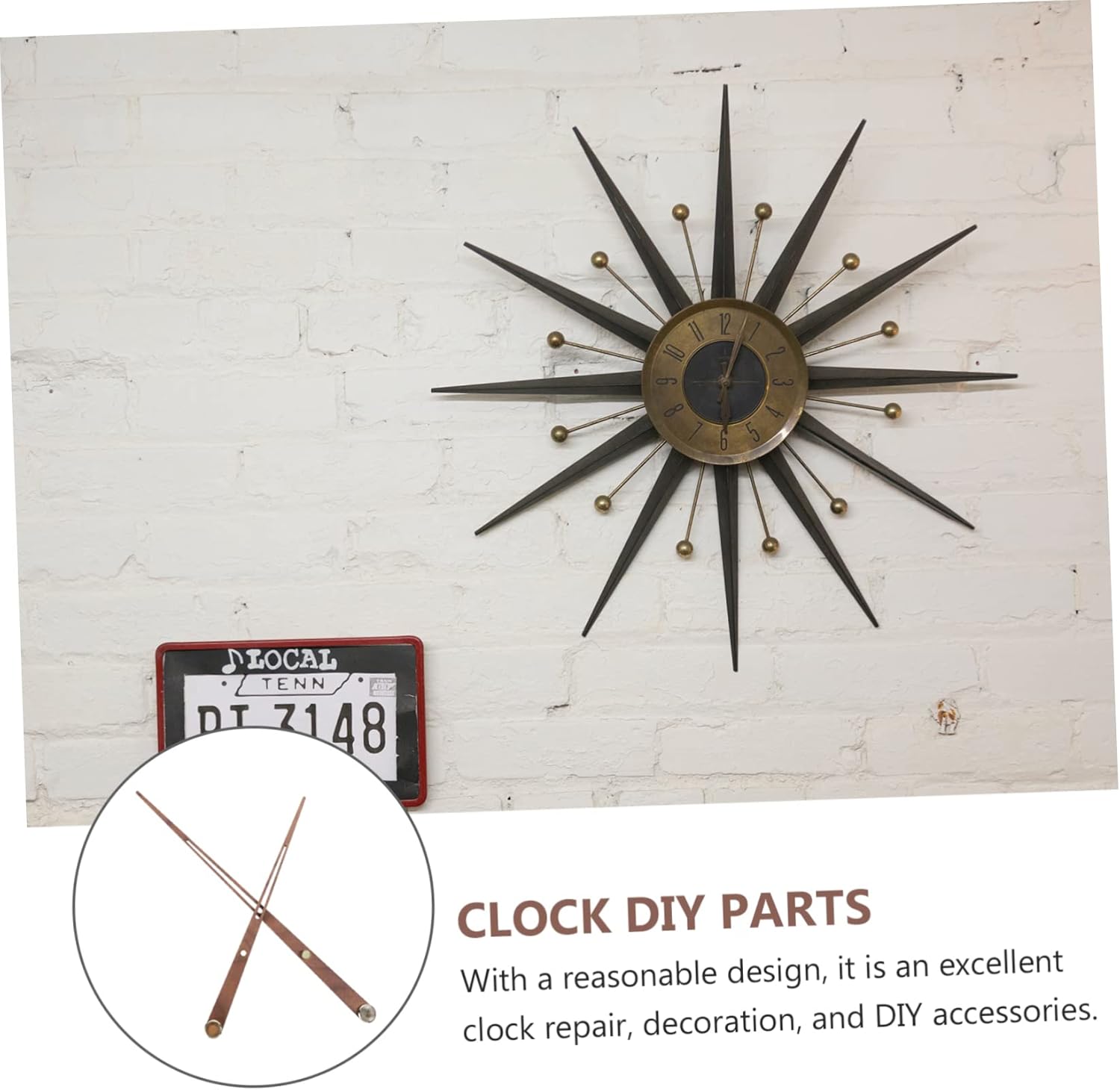 Large Wooden Wall Clock Hands