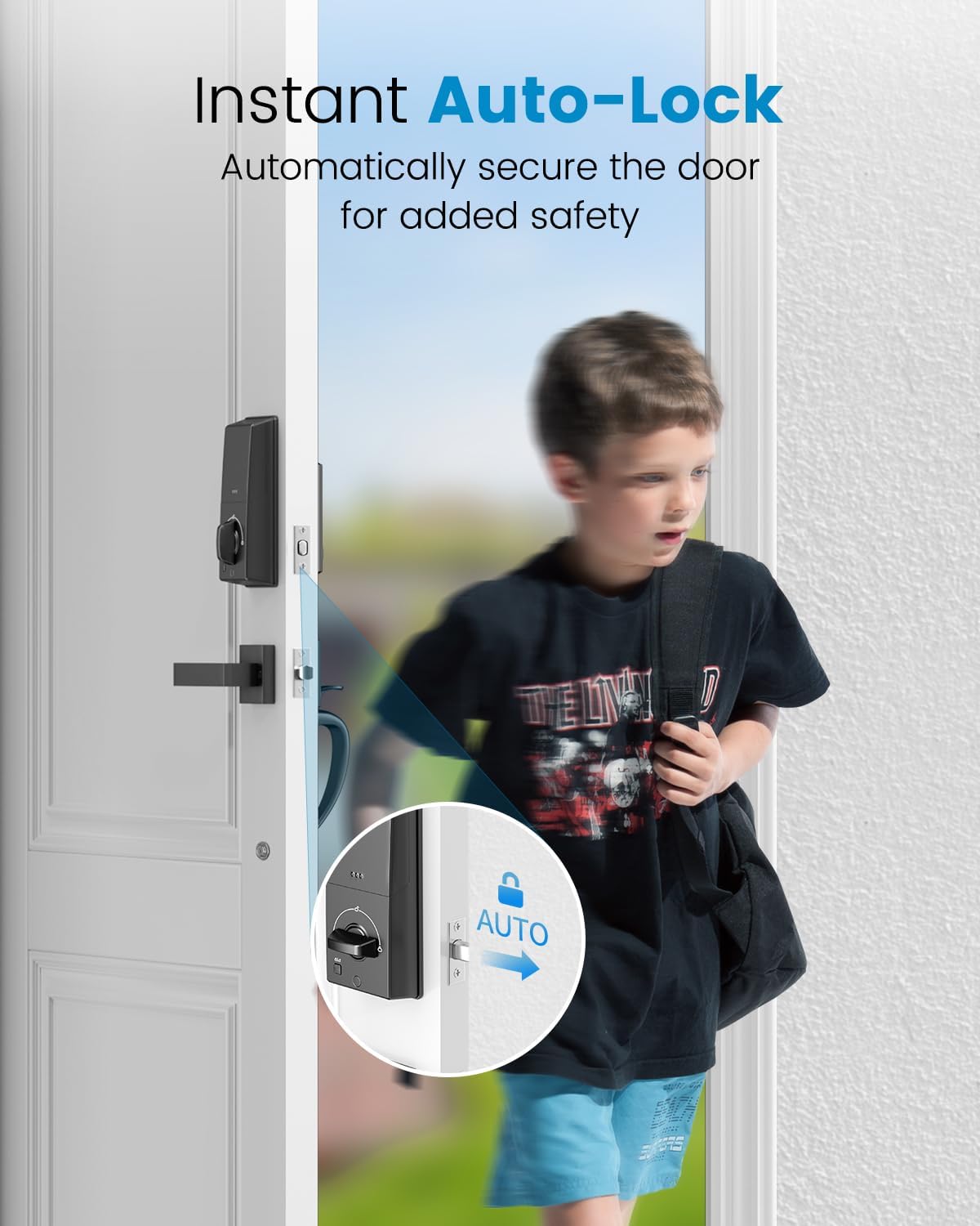 Leecici Smart Door Lock Set - Front Door with Keyless Entry Black