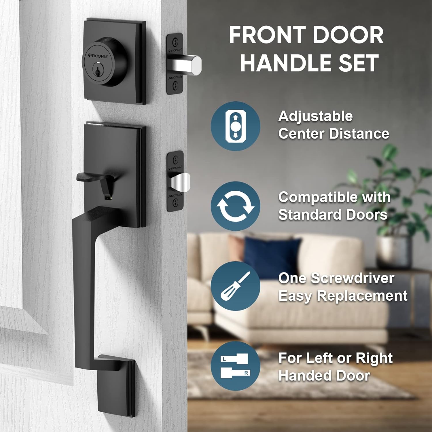 Elegance Front Door Handle Set