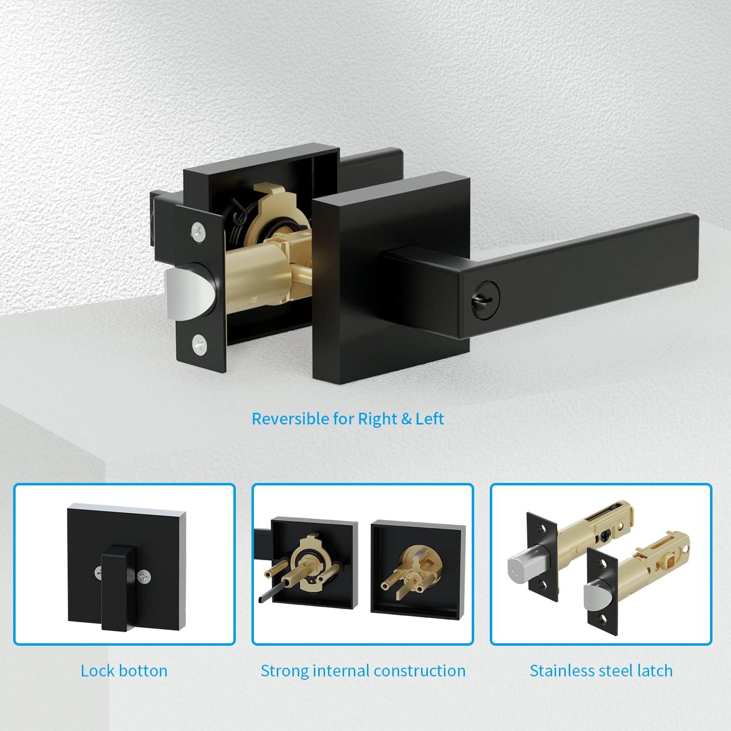 Hidalife Keyed Door Handle and Deadbolt Set