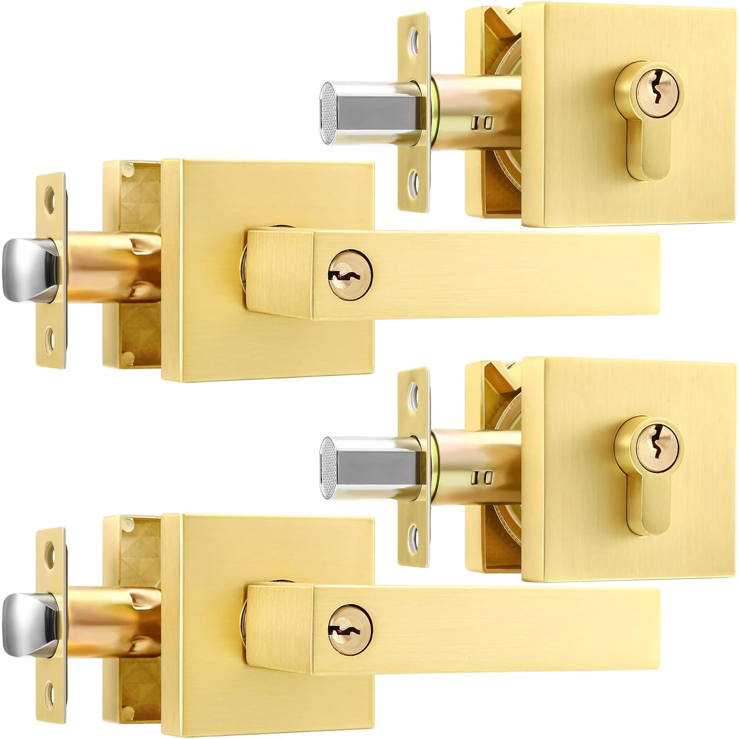 High-Quality Door Handle and Deadbolt Set for Home Office Use