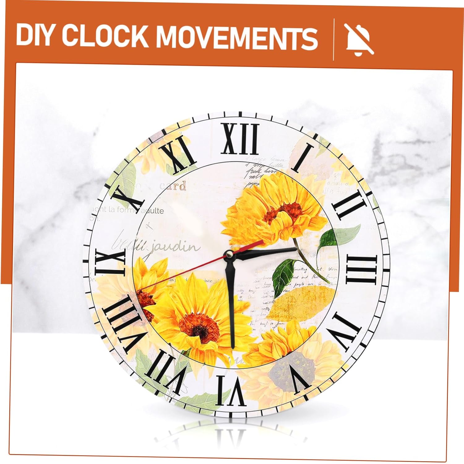 Ethzzle 25-30cm Silent Clock Mechanism Kit Replacement