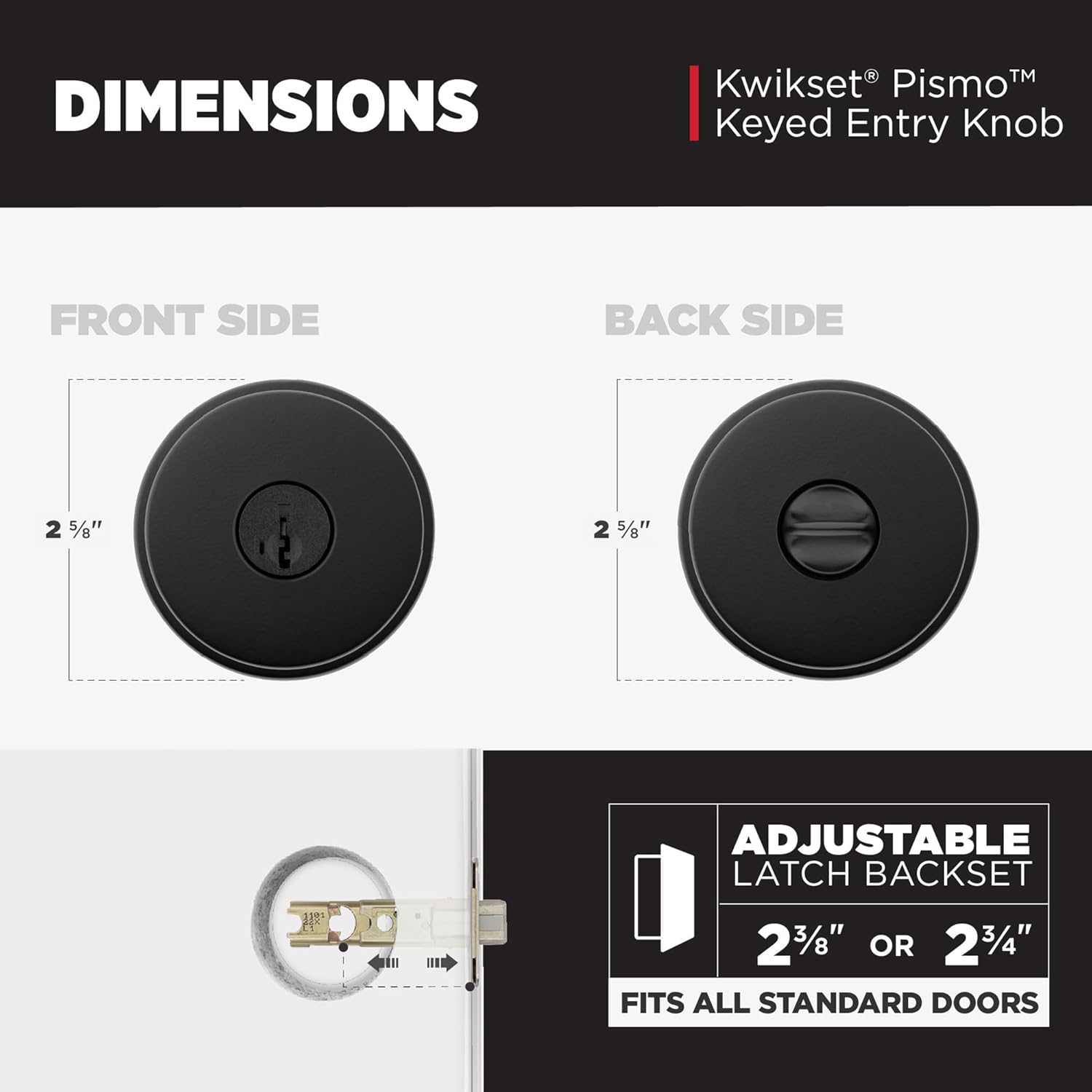 Kwikset Pismo Entry Door Knob