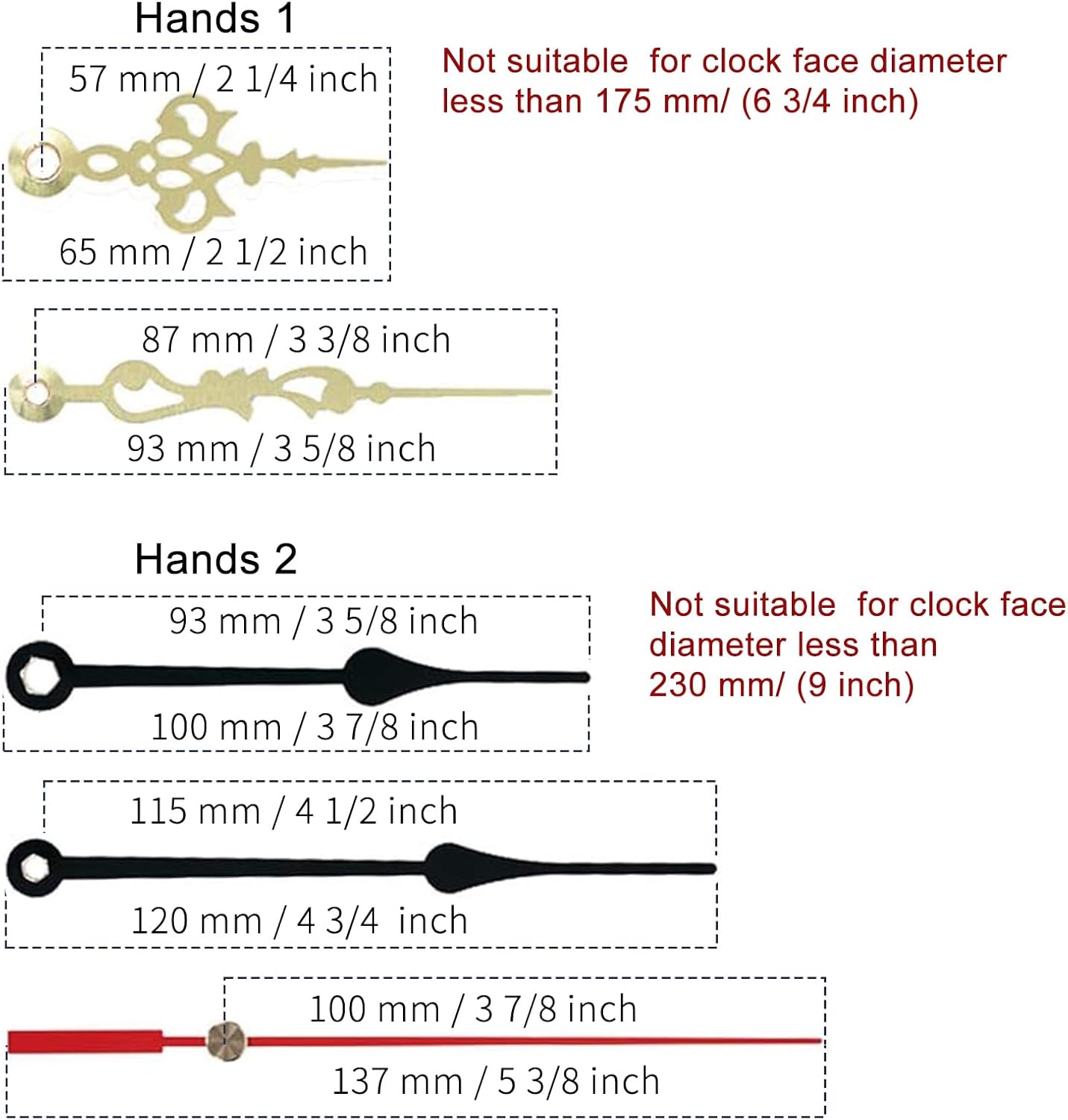 EMOON Precision Clock Kit Compact Mechanism 3-Piece Set DIY Repair
