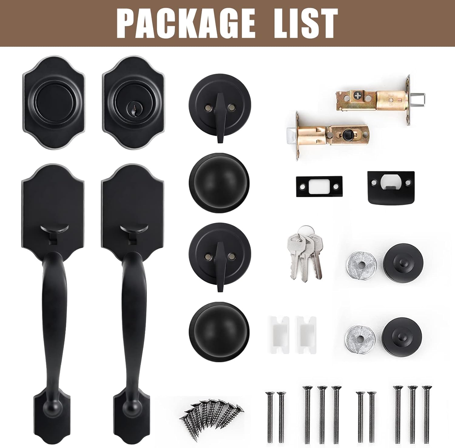 Upgraded Entry Door Lock Set with Matte Black Finishes