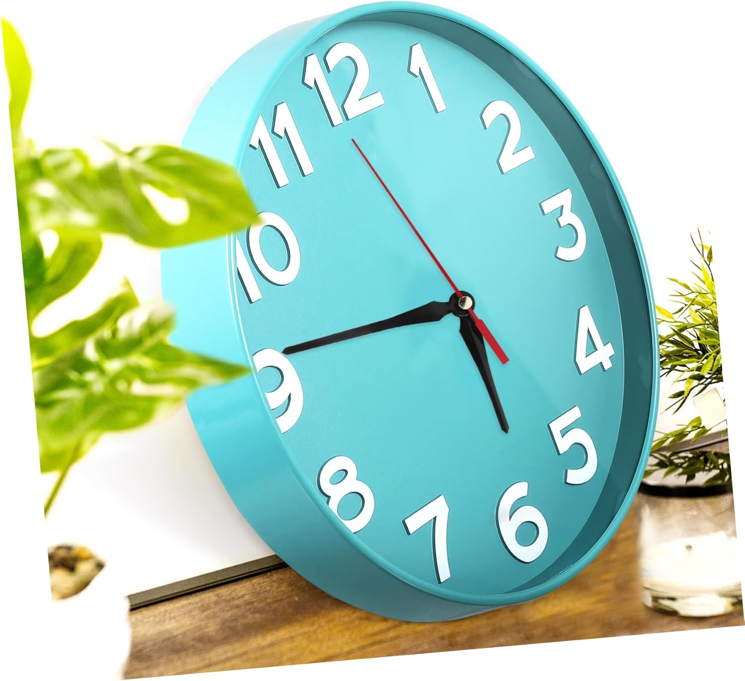 jojofuny - Plastic Replacement Hands for Wall Clock Repair with Red Black Tips