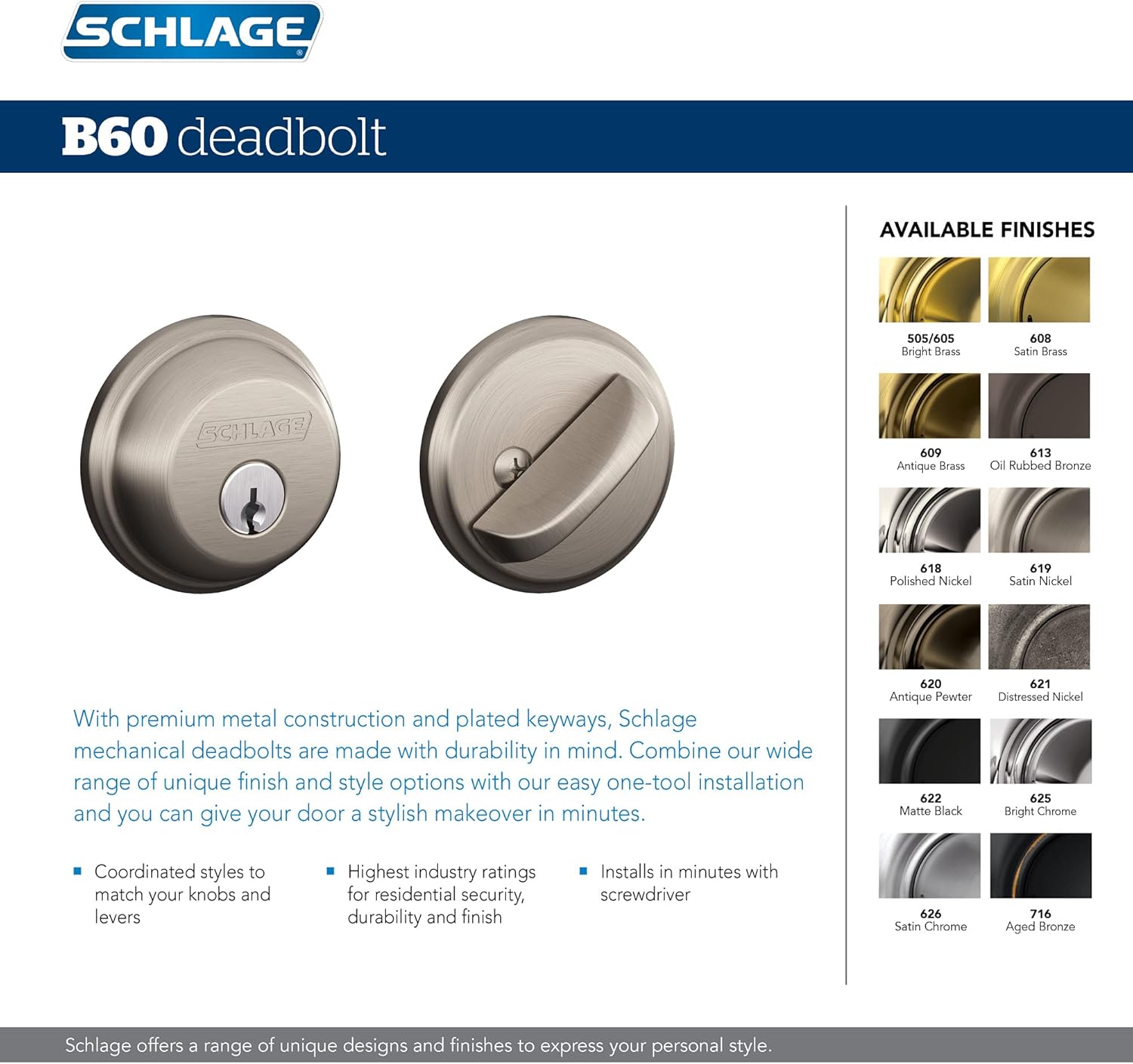 Secure Entry Door Deadbolt for Increased Security
