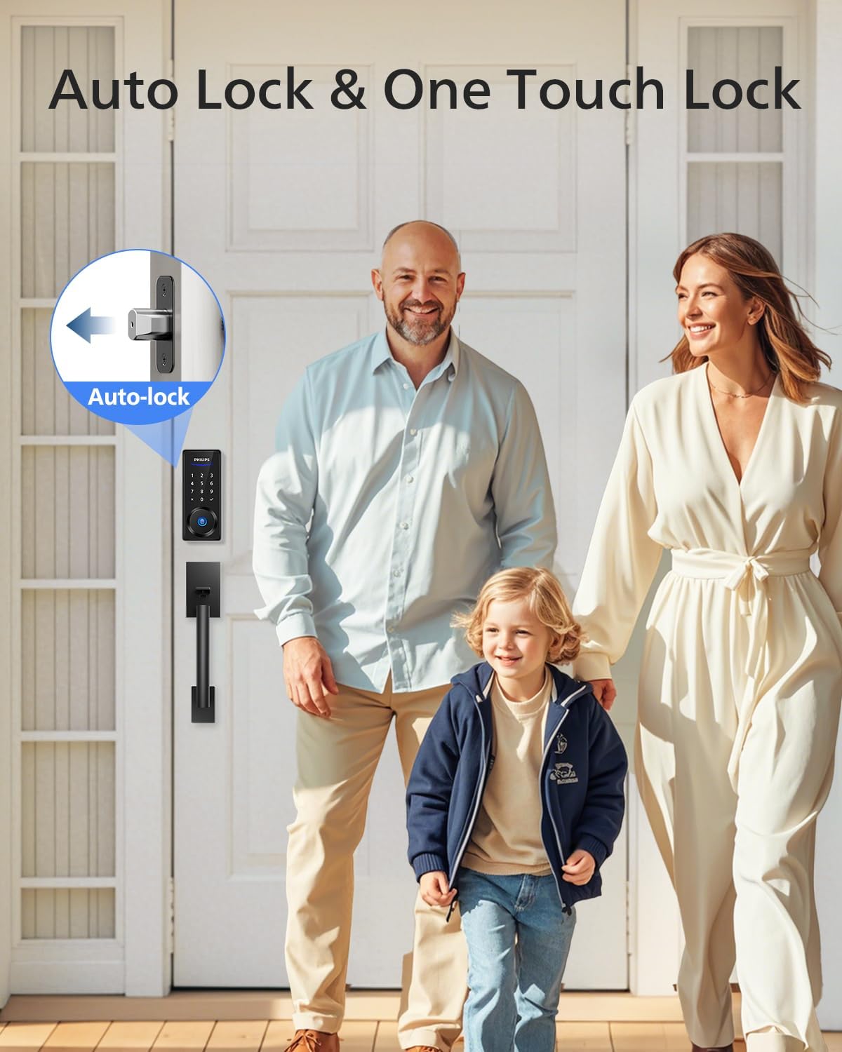Philips Wi-Fi Smart Lock with Handle Keyless Entry Door Lock Set