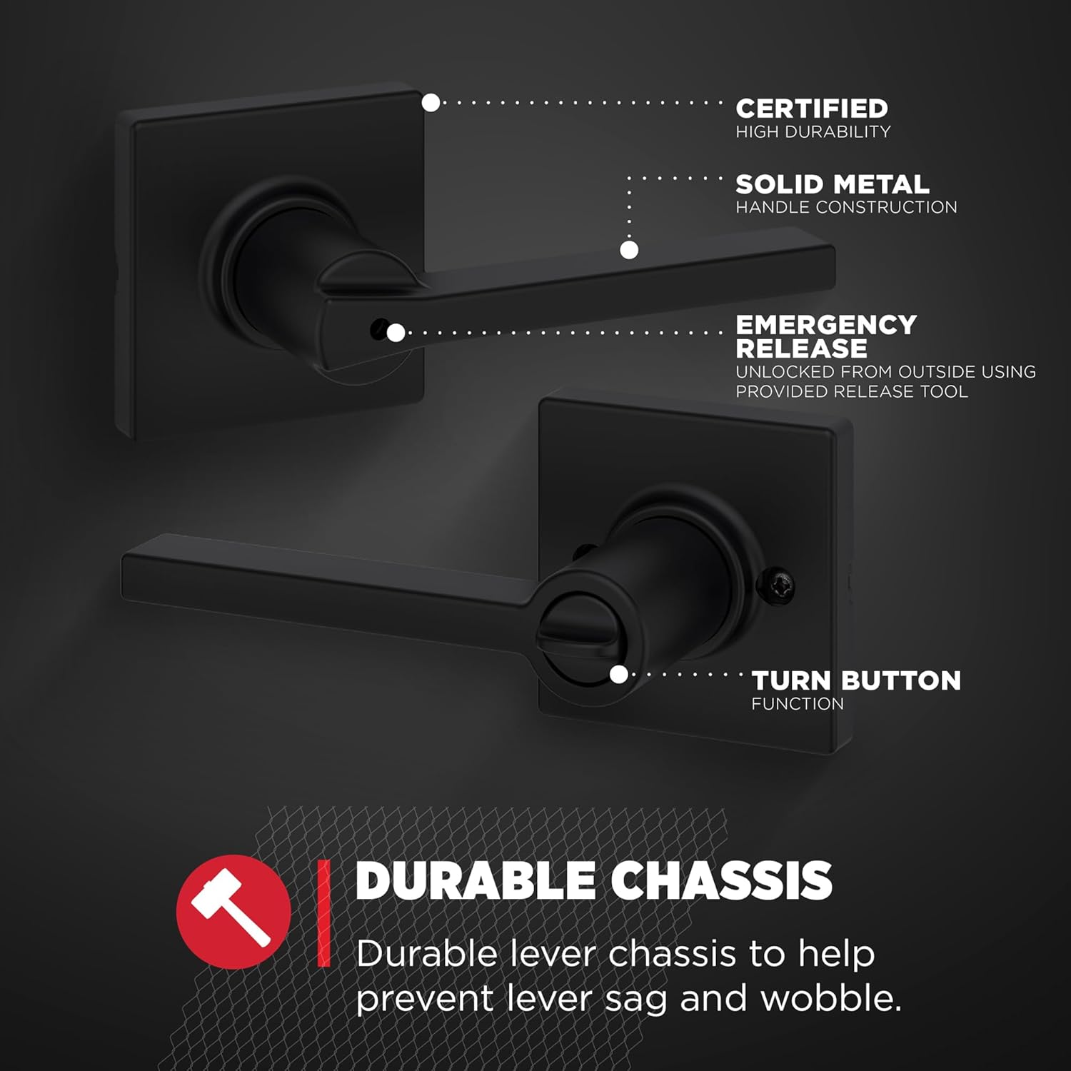Kwikset Casey Door Privacy Handle