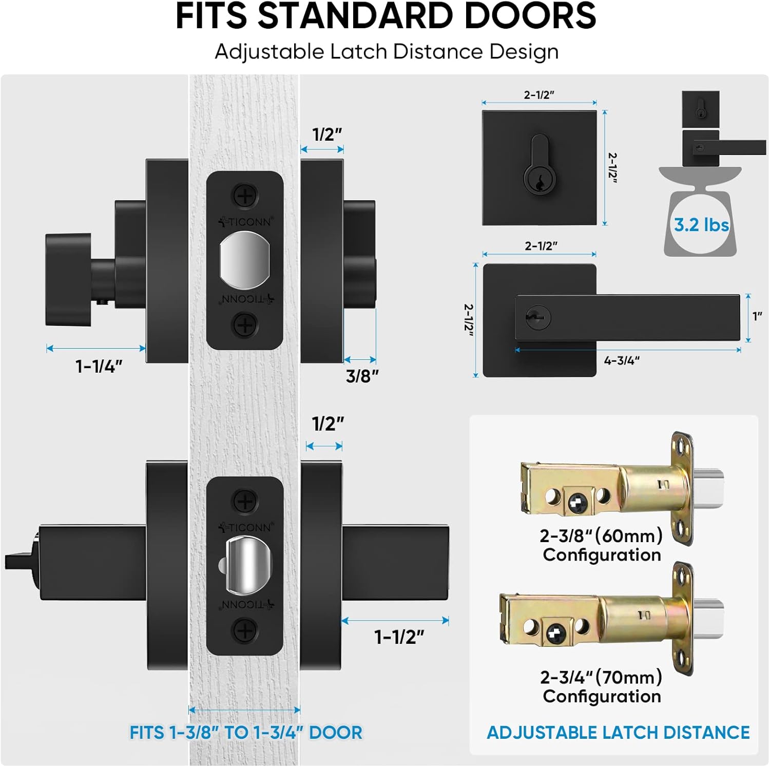 Superior Quality Black Door Handle