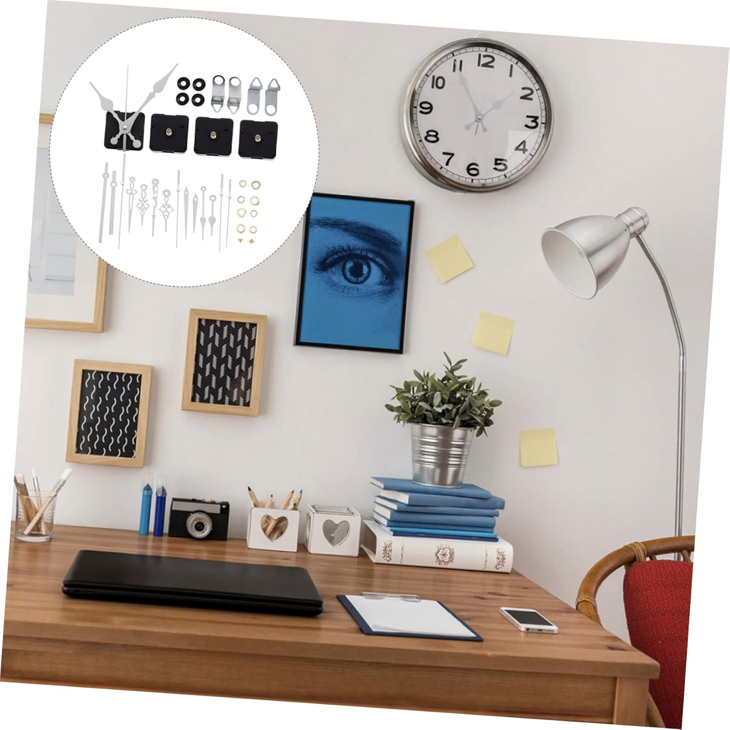 4 Set Plastic Wall Clock Hand Mechanism Kit with Fashionable Design