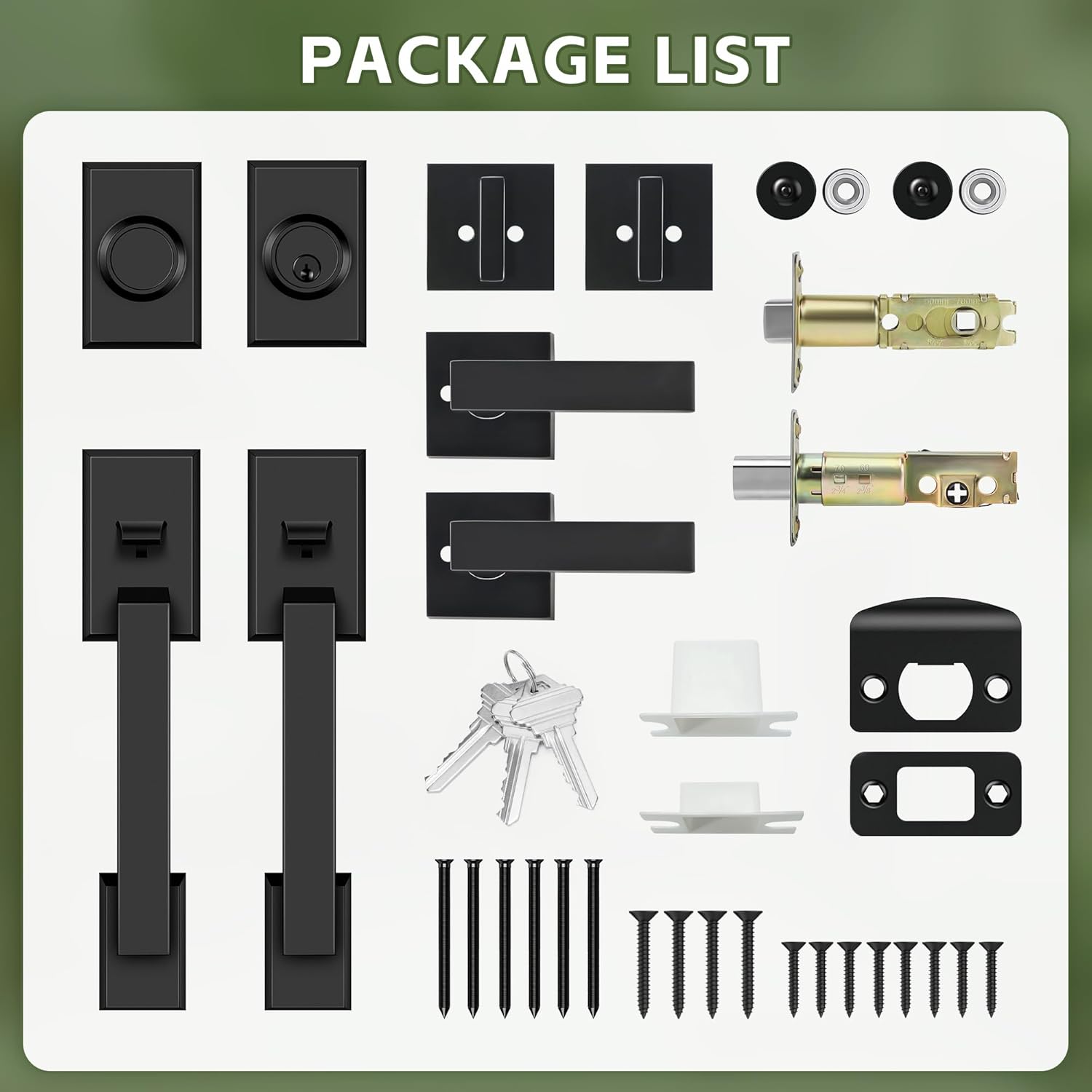 Secure your home with a double front door lock in matte black