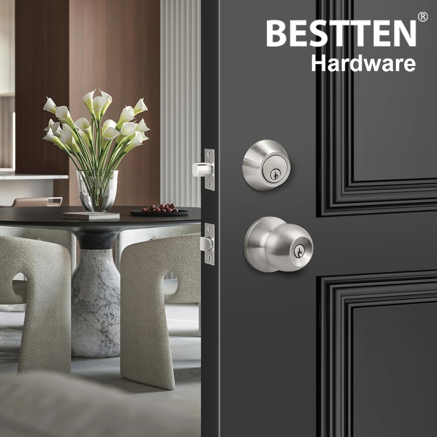 Easy-Installation Door Knob Deadbolt Set
