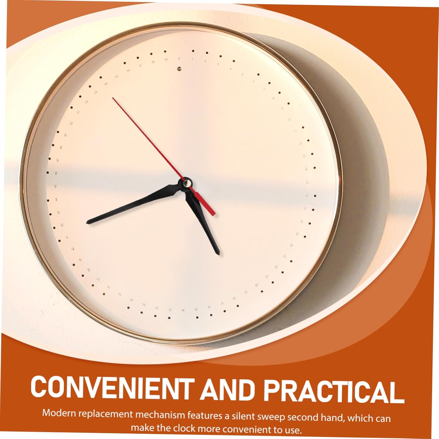 Ethzzle 25-30cm Silent Clock Mechanism Kit Replacement