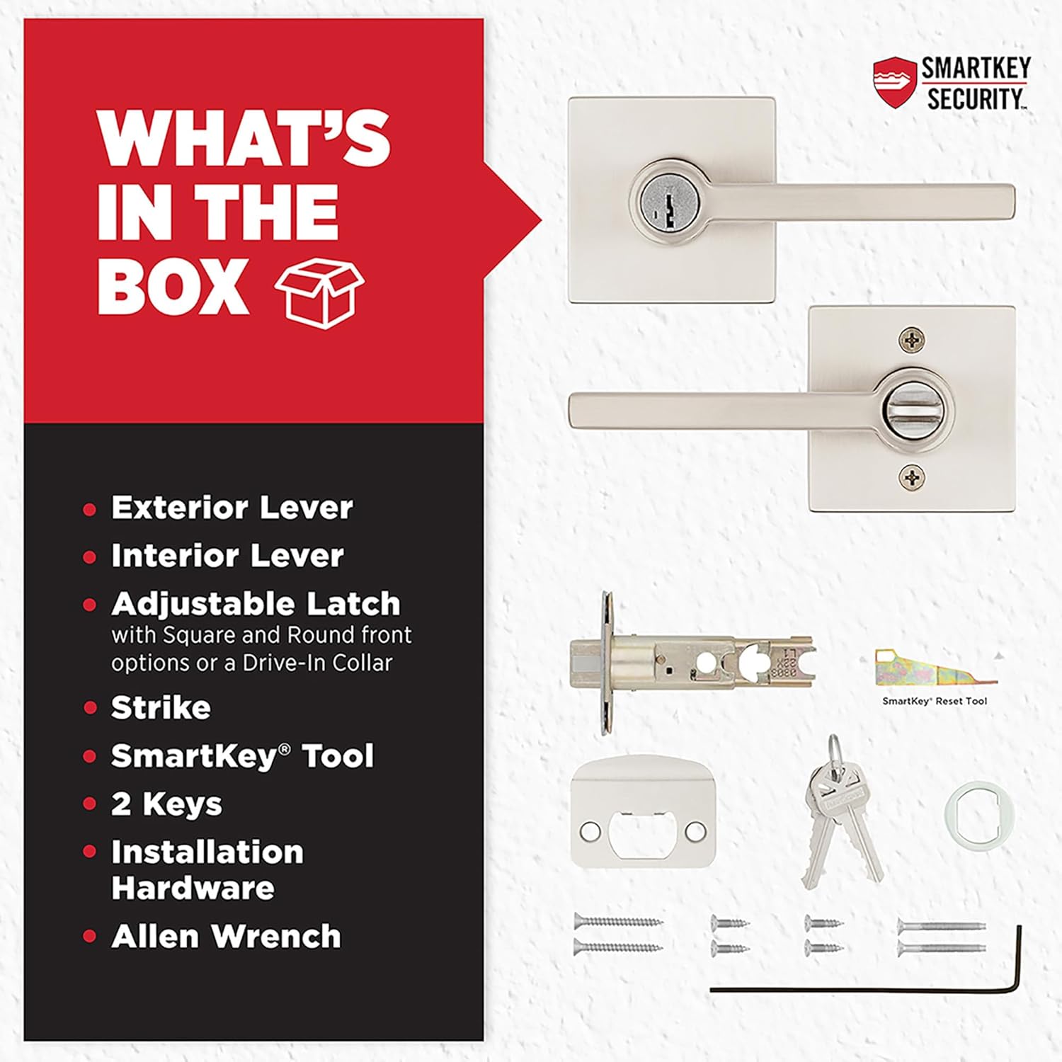 Secure Keyed Entry Lever Door Handle