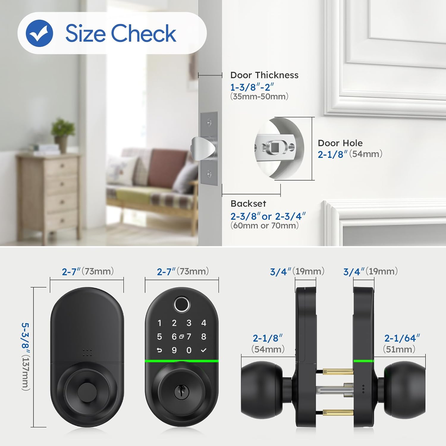 Secure Front Door with Keyless Entry