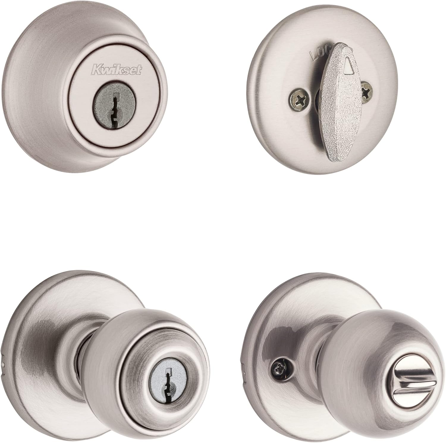 Simple Setup Door Knob Deadbolt Combo for Exterior Doors