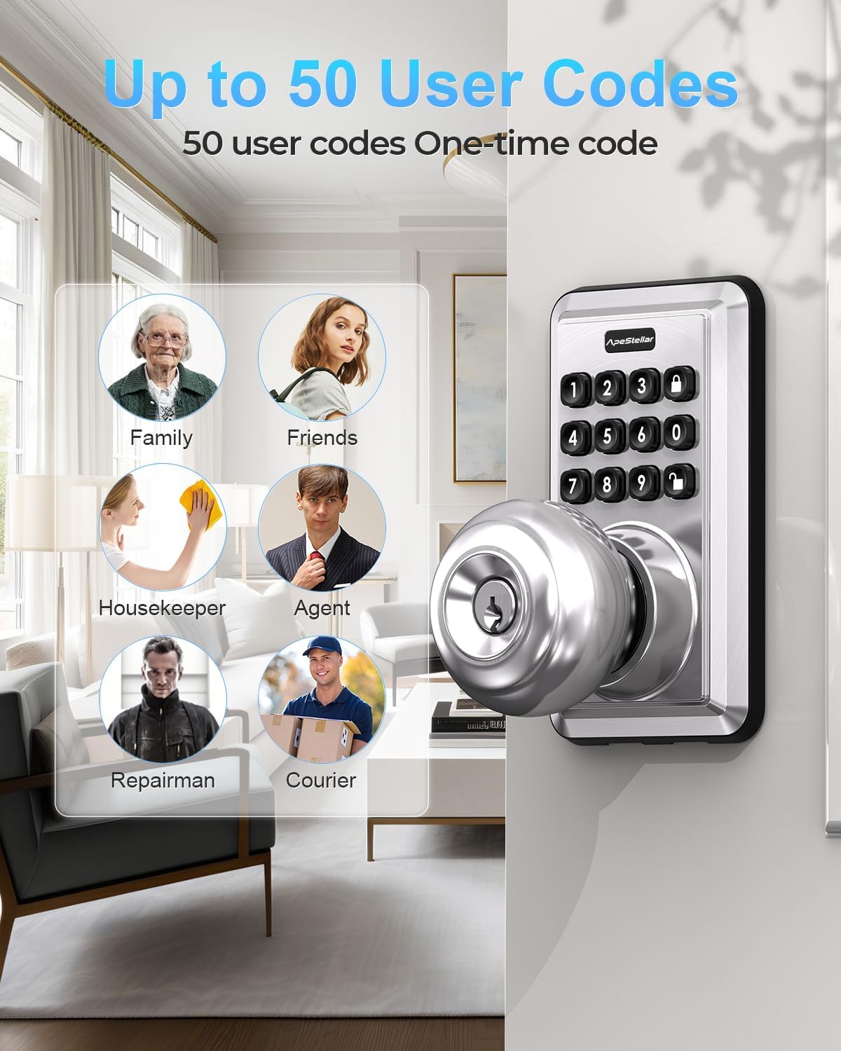 ApeStellar Door Knob with Keypad
