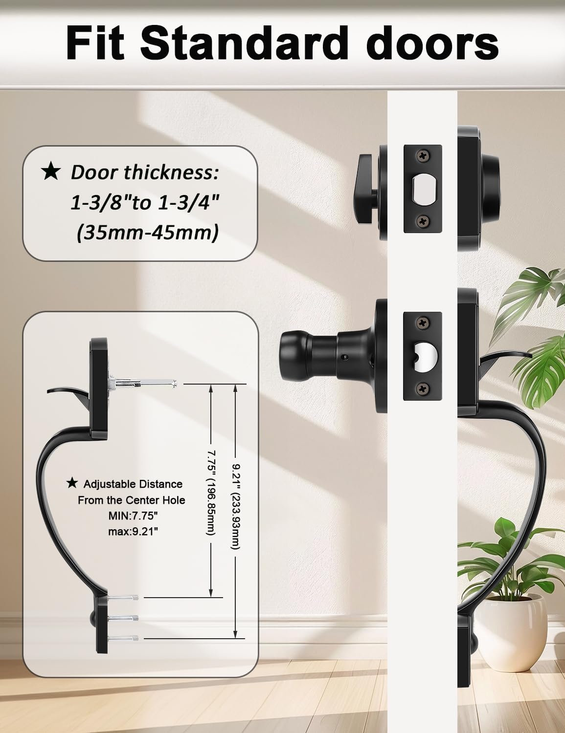 Tinewa Front Door Handle Set with Deadbolt Replacement