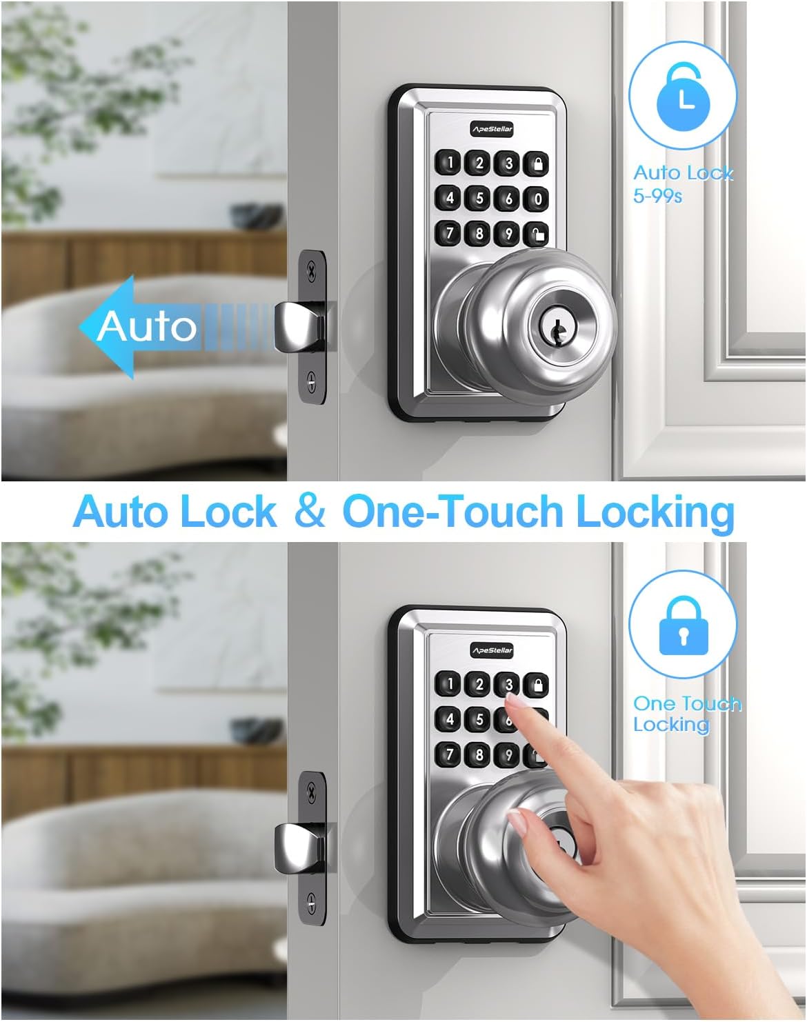 ApeStellar Door Knob with Keypad