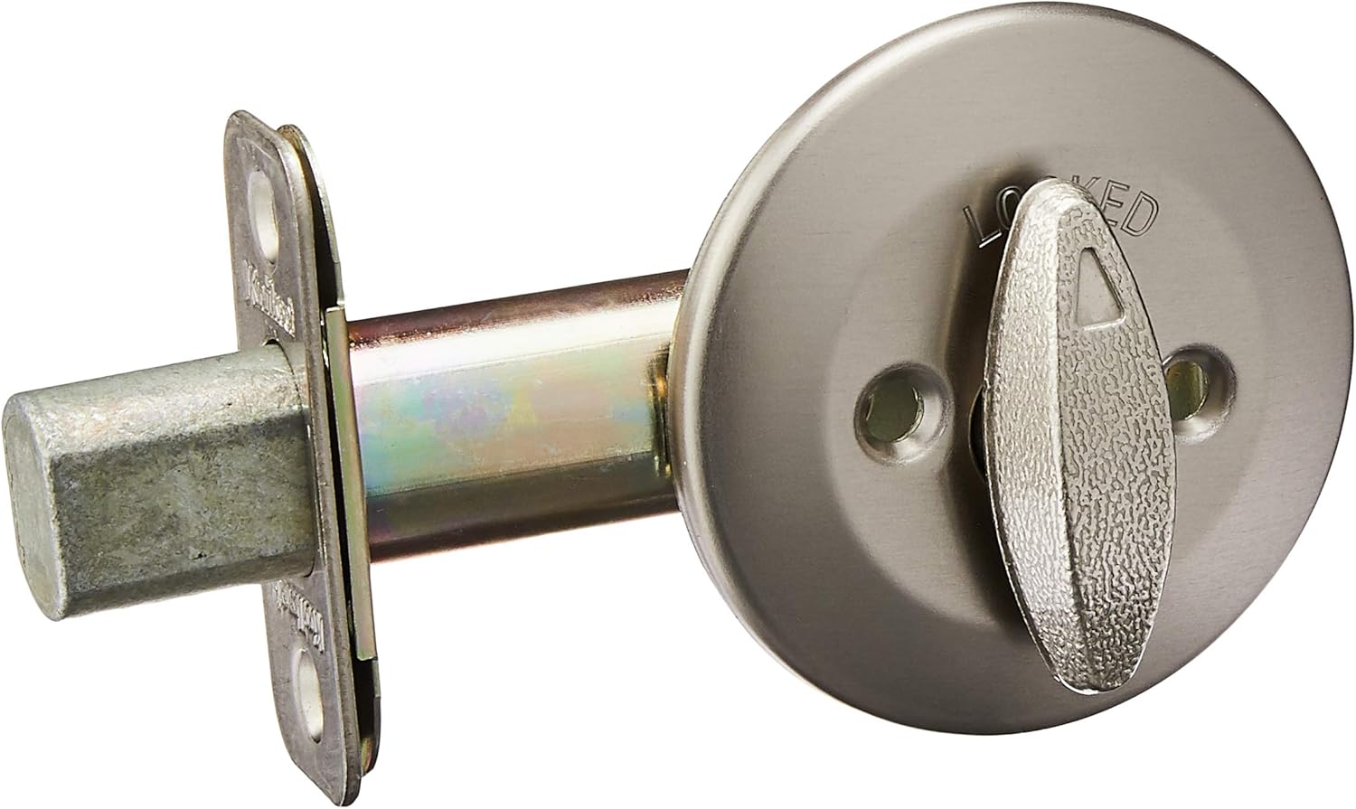 Kwikset 663 Deadbolt Unkeyed No Key Sink Door Lock Satin Nickel