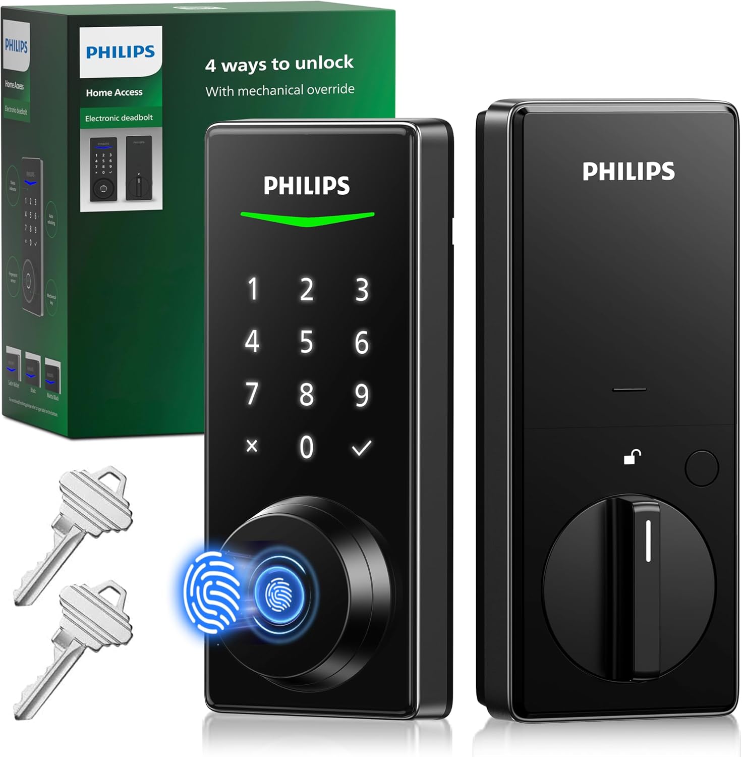 Philips Keyless Entry Door Lock with Fingerprint Security