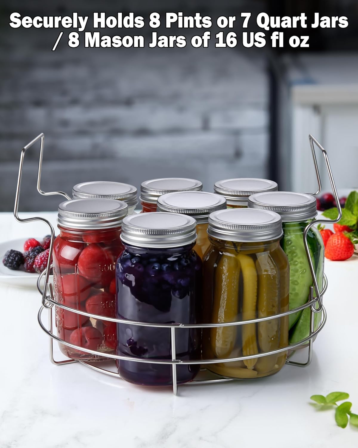 12-inch Stainless Steel Canning Rack Mason Jar Canner