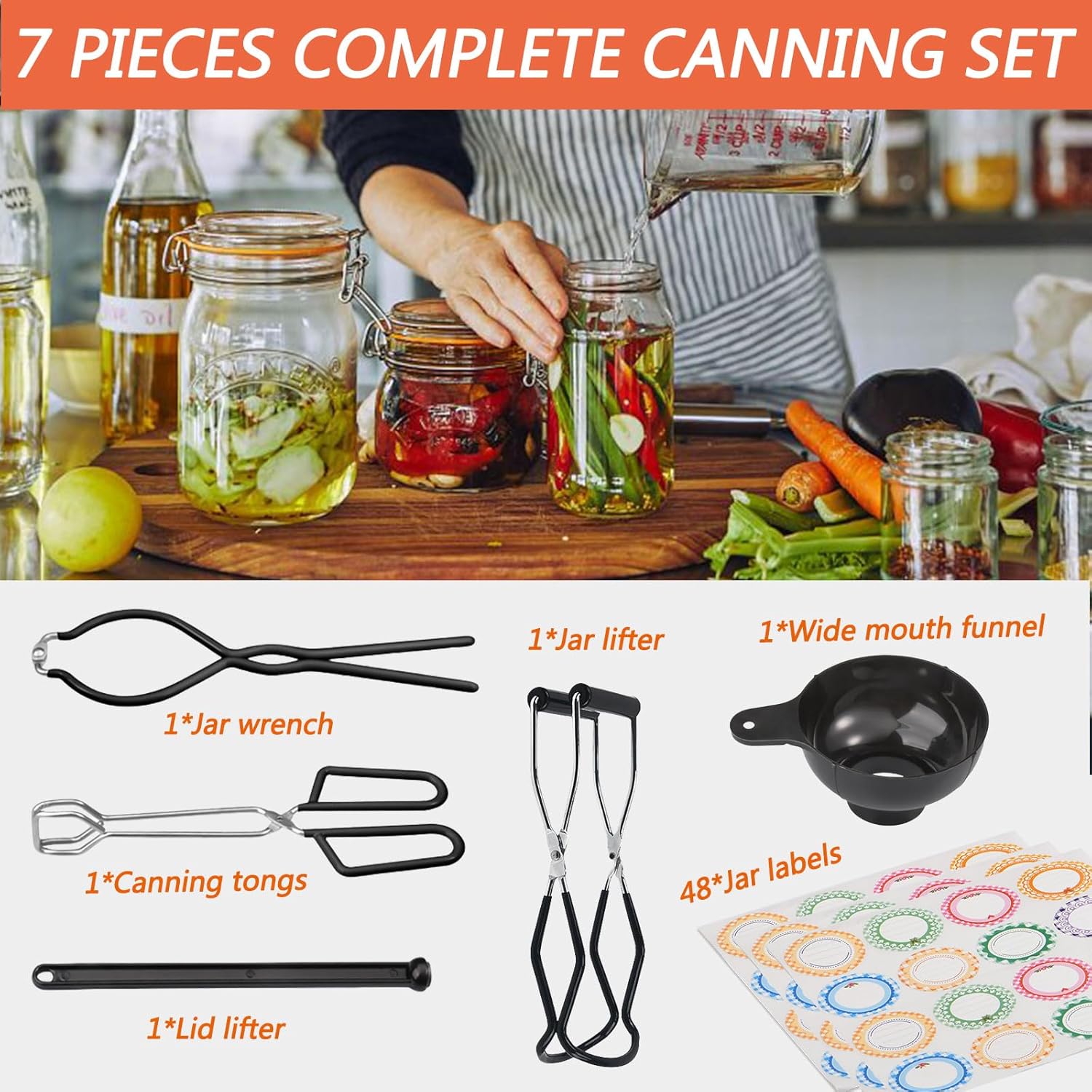 Canning Kit Starter Set Black Premium Stainless Steel