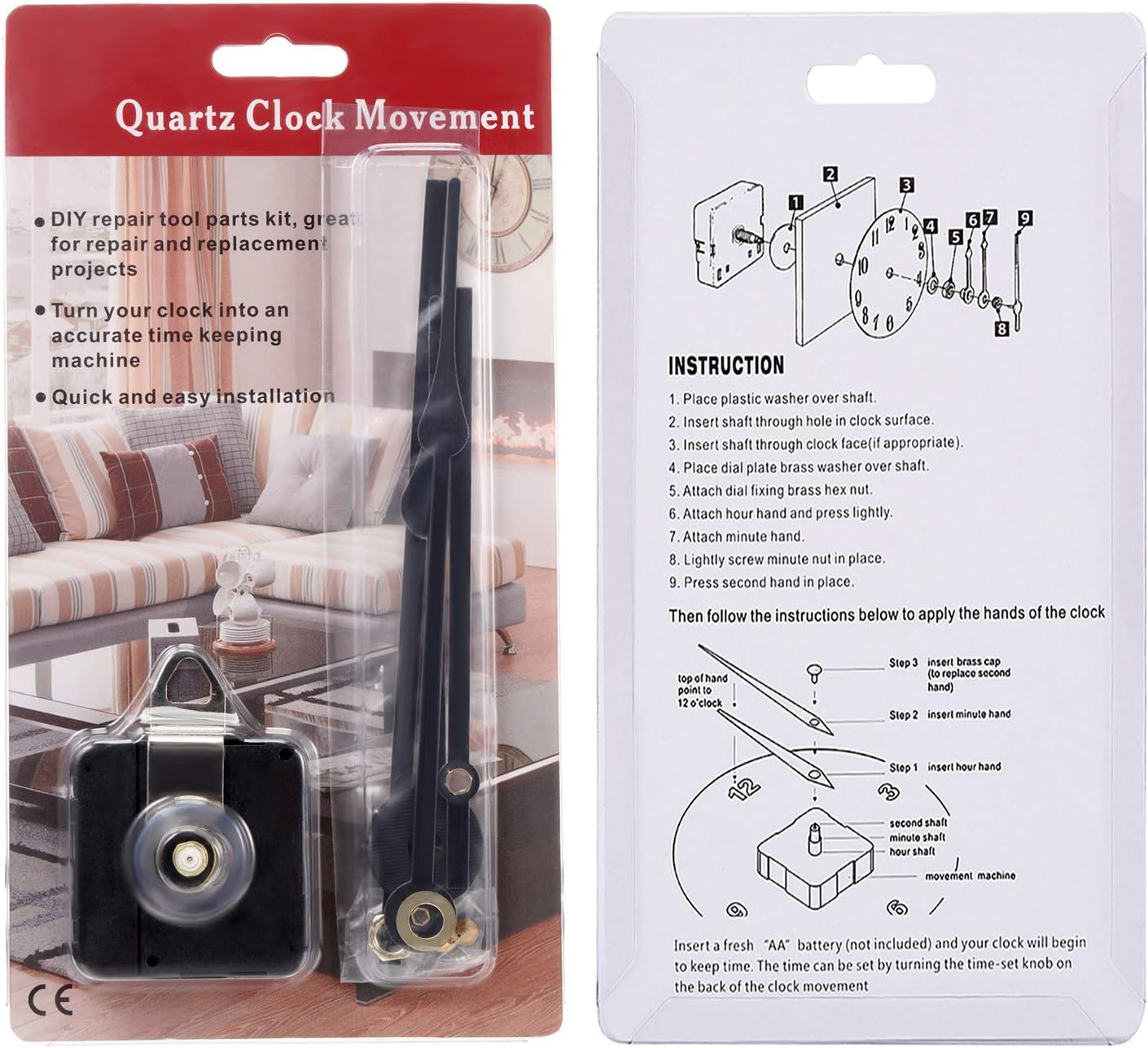 High Torque Wall Clock Mechanism Replacement