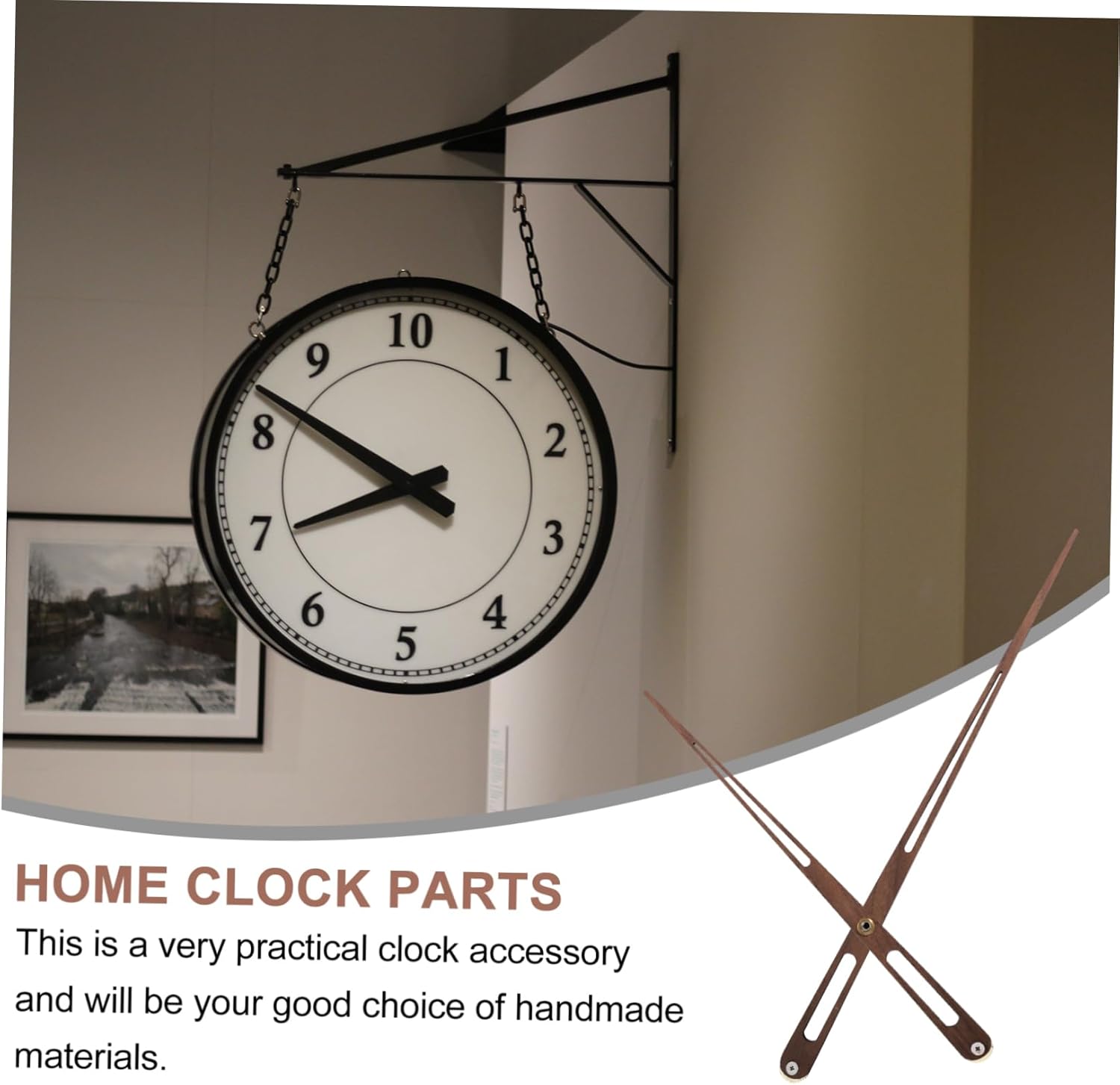 Mikikit Nordic Wooden Wall Clock Hands Replacement Set