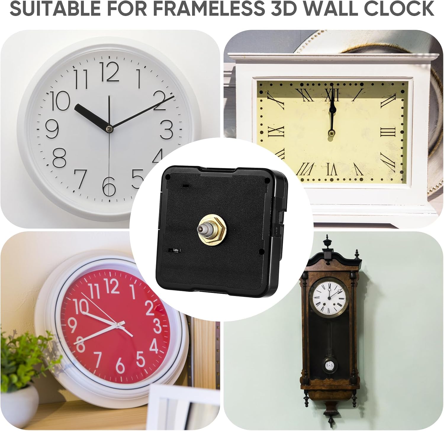 Silent Movement Digital Wall Clock Movement Battery-Operated for Diy Projects