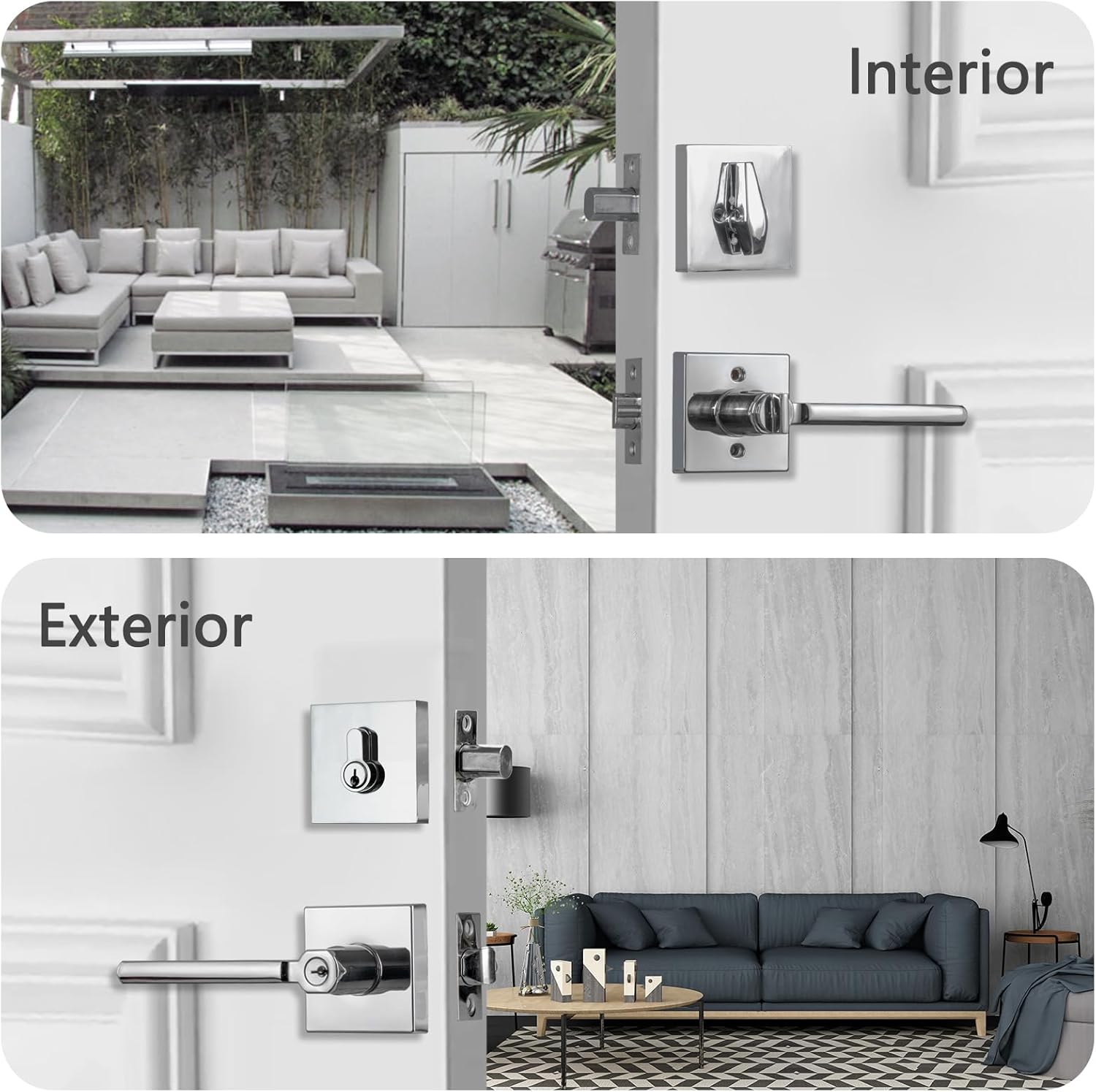 NCL Elegant Entry Door Lever with Single Cylinder Deadbolt