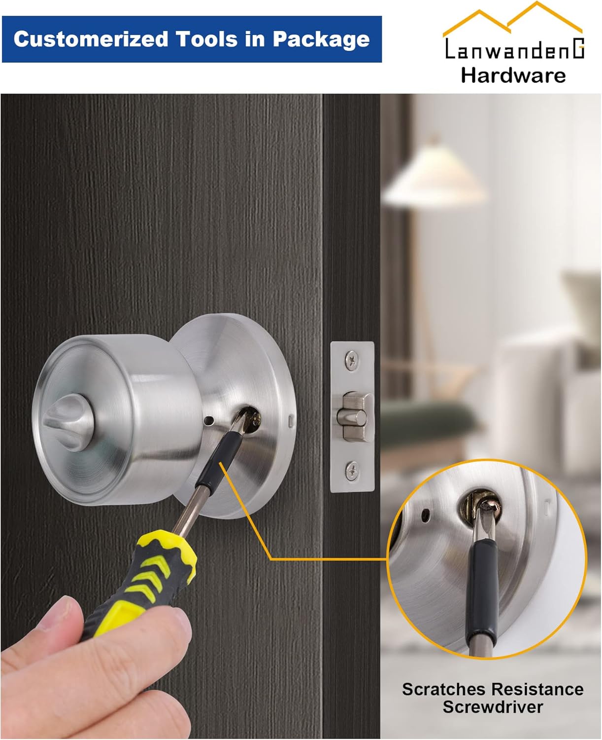 2 Set Keyed Alike Entry Door Knobs Deadbolt Lock Set