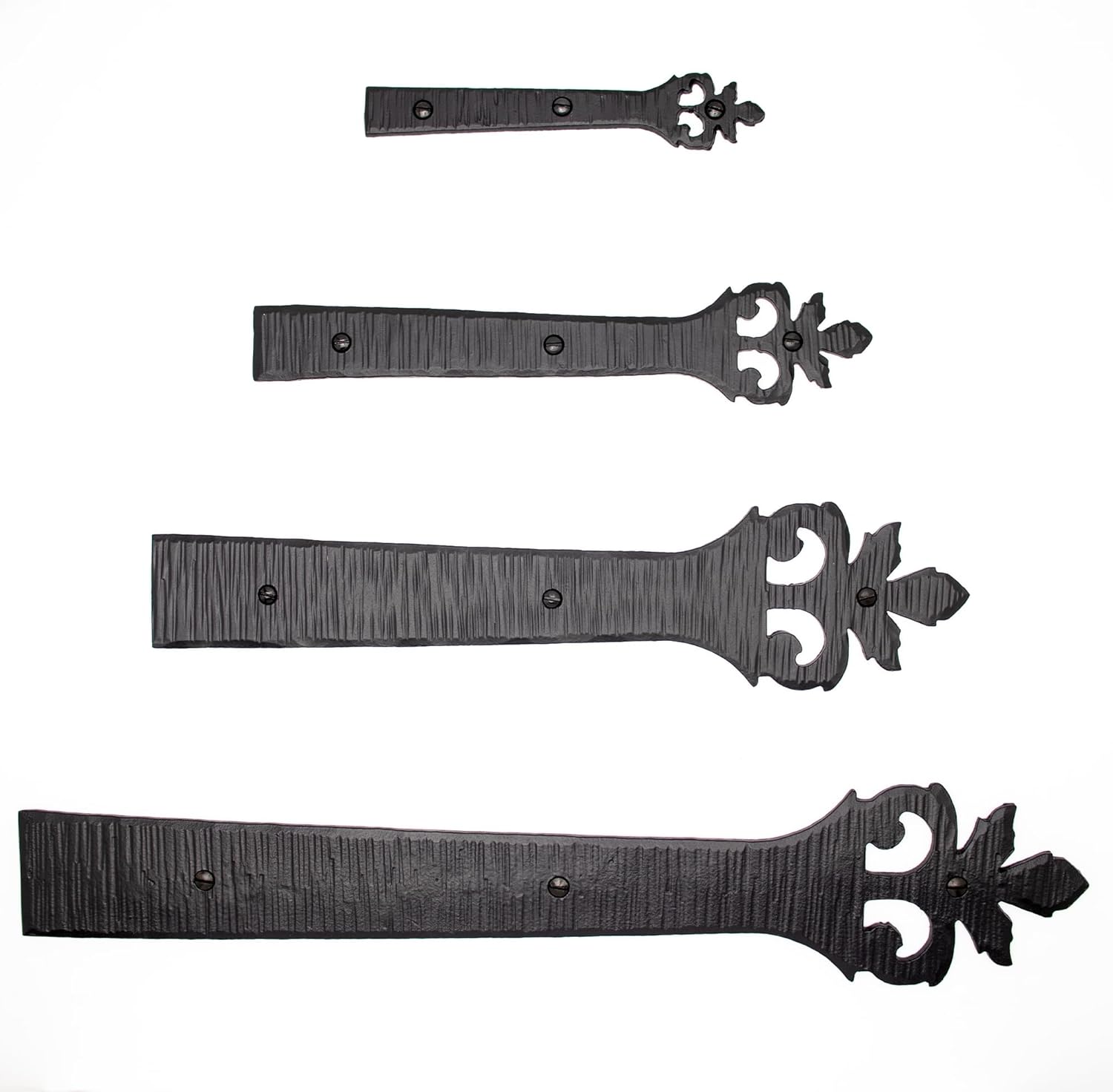 2-Pack 12 Black Faux Strap Hinges Rustic Farmhouse Door Hardware