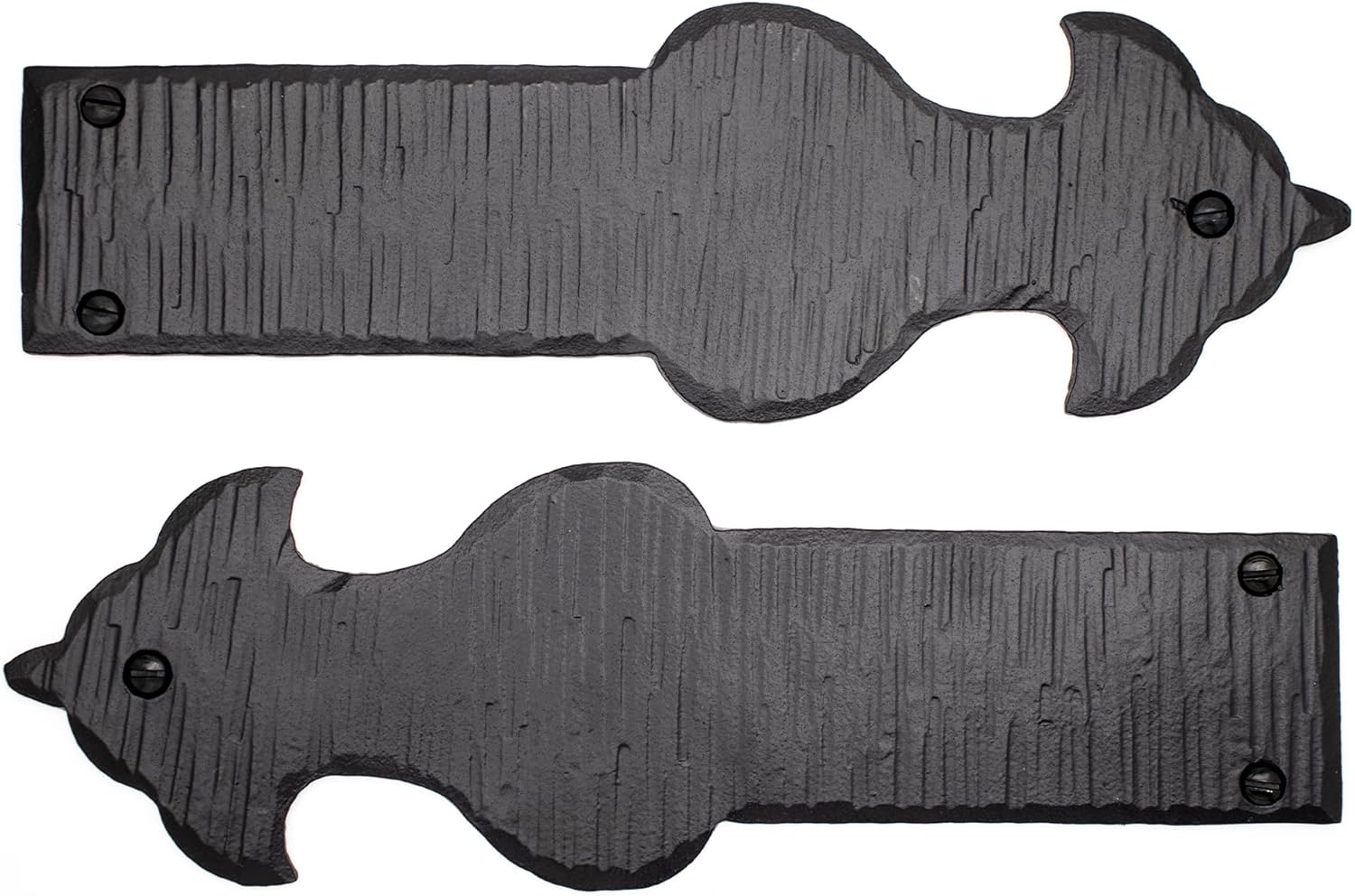 2-Pack Rustic Black Faux Strap Hinges for Farmhouse Barn Doors