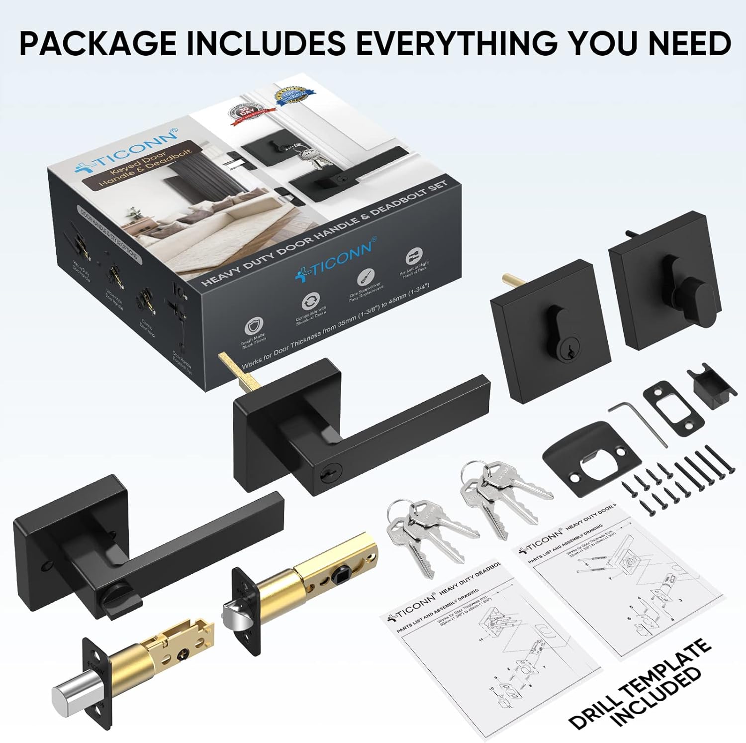 Superior Quality Black Door Handle