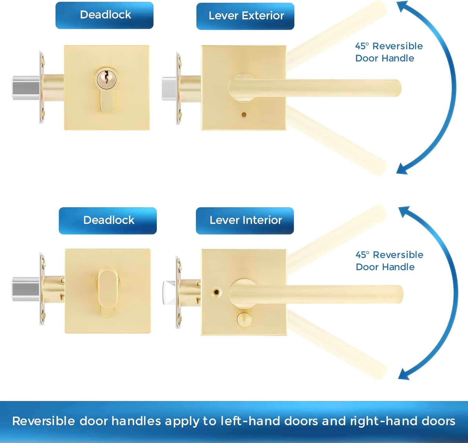 Stylish Front Door Lock Set for Security and Style
