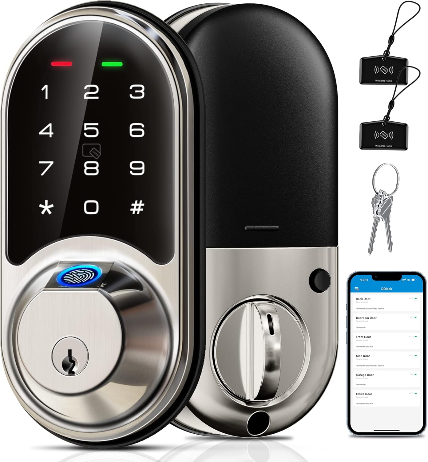 Secure Door Lock with fingerprint and app control