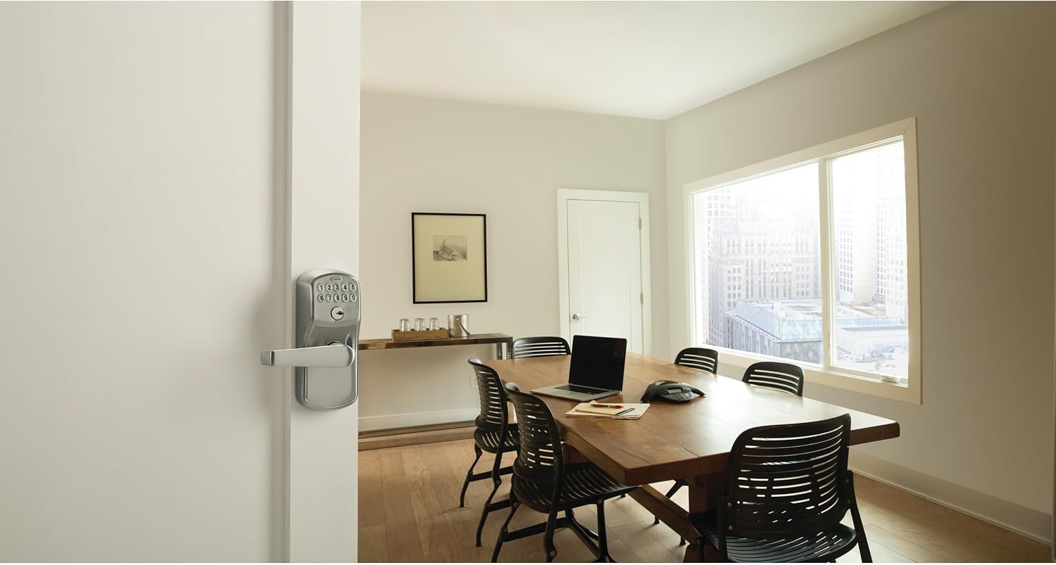 SCHLAGE Brushed Chrome DV595CS V Keypad Lock with Elan Lever