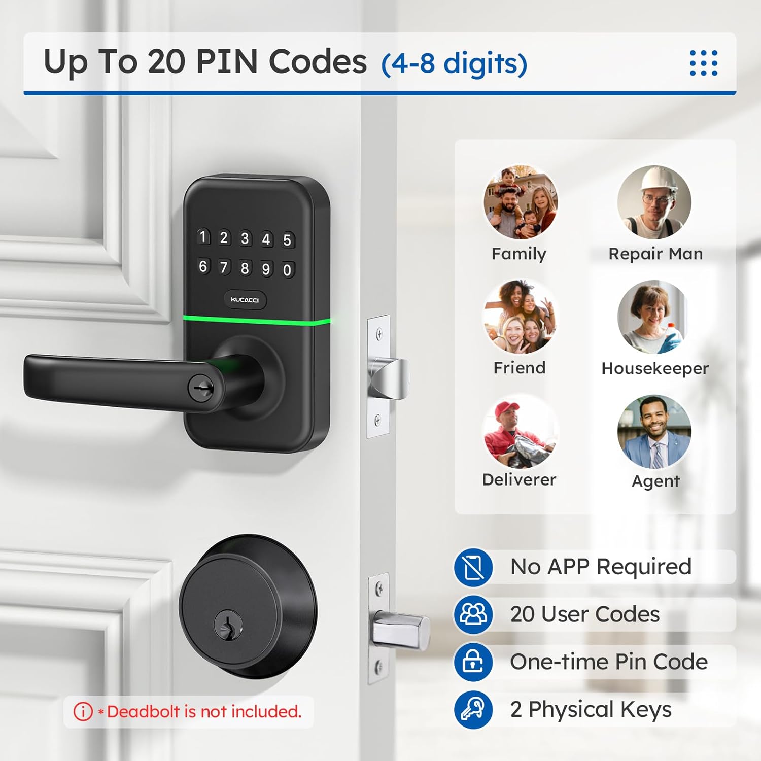 Secure Smart Door Lock with Keypad for Front Door