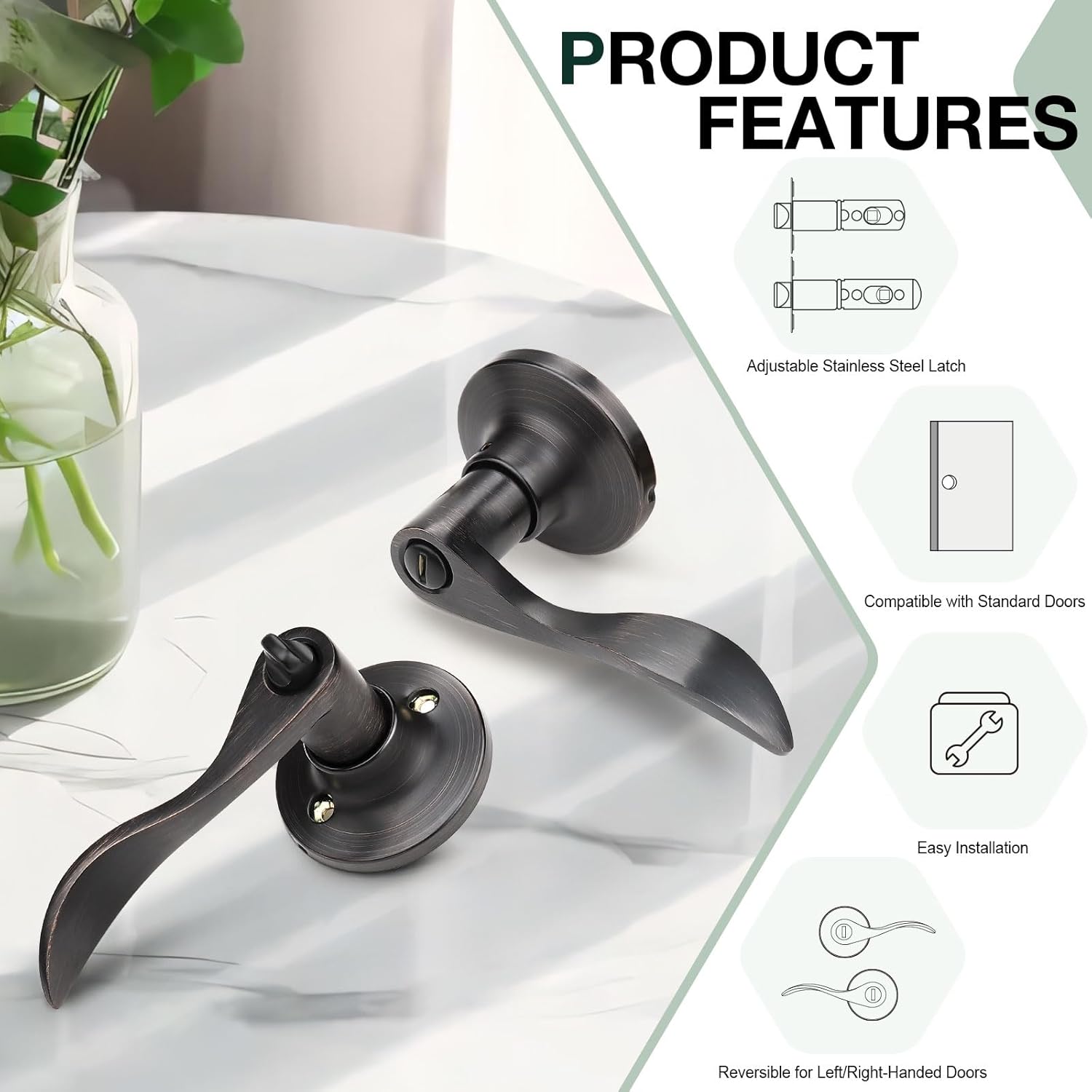 Privacy Door Handles Set